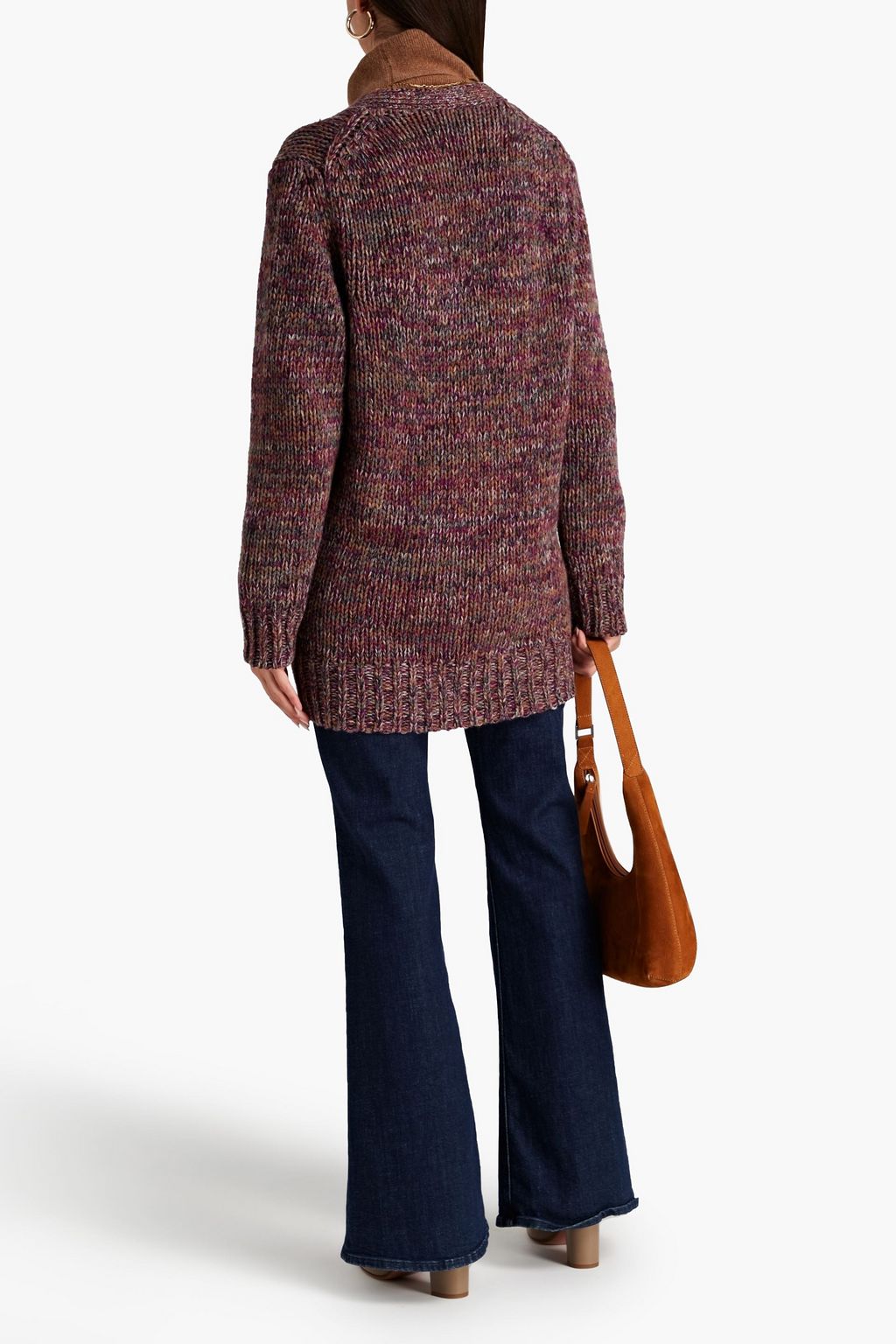 CHLOÉ Marled cashmere and wool-blend cardigan