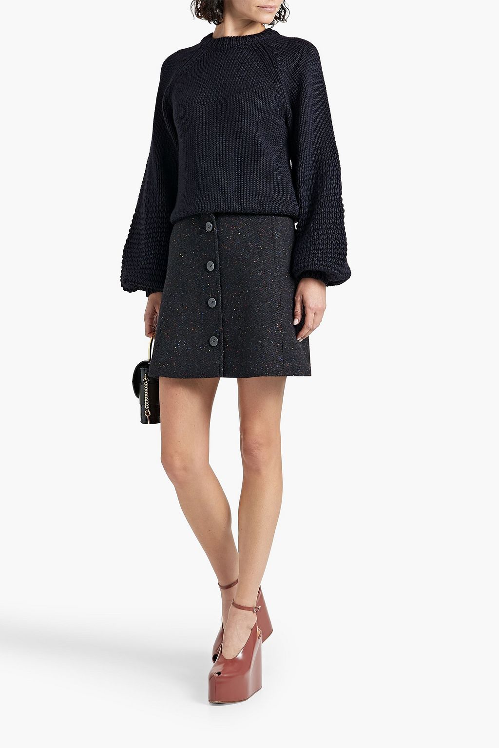 CHLOÉ Wool, silk and cashmere-blend sweater