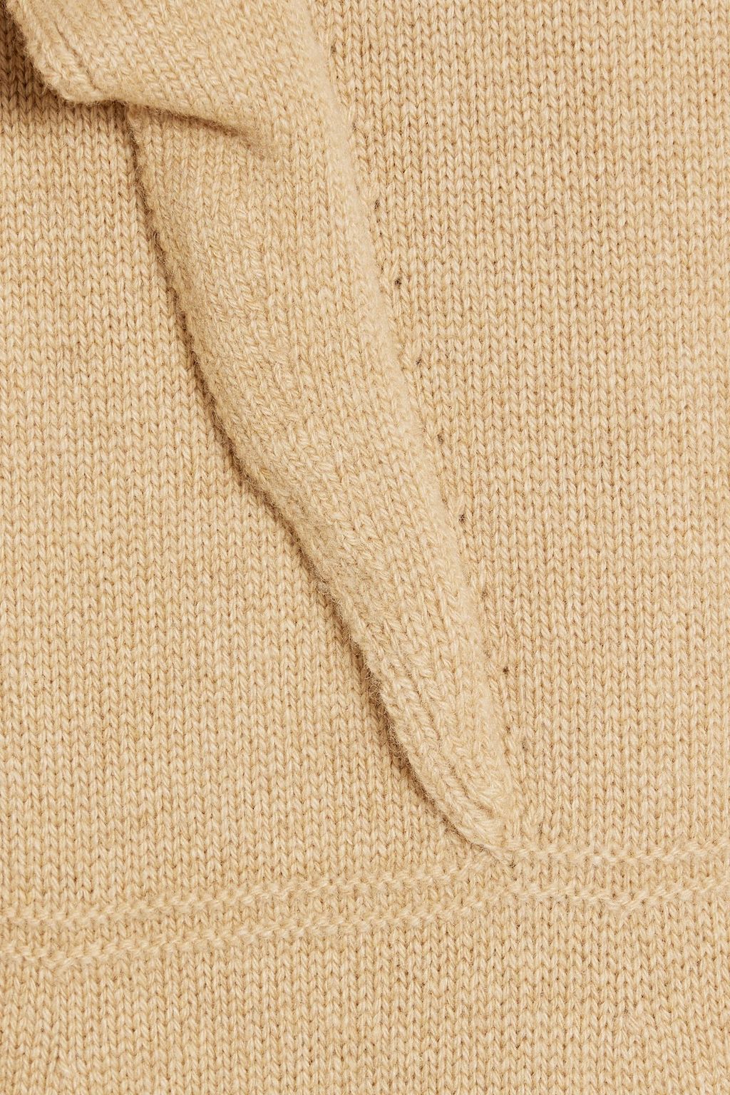 CHLOÉ Belted ruffled cashmere midi dress