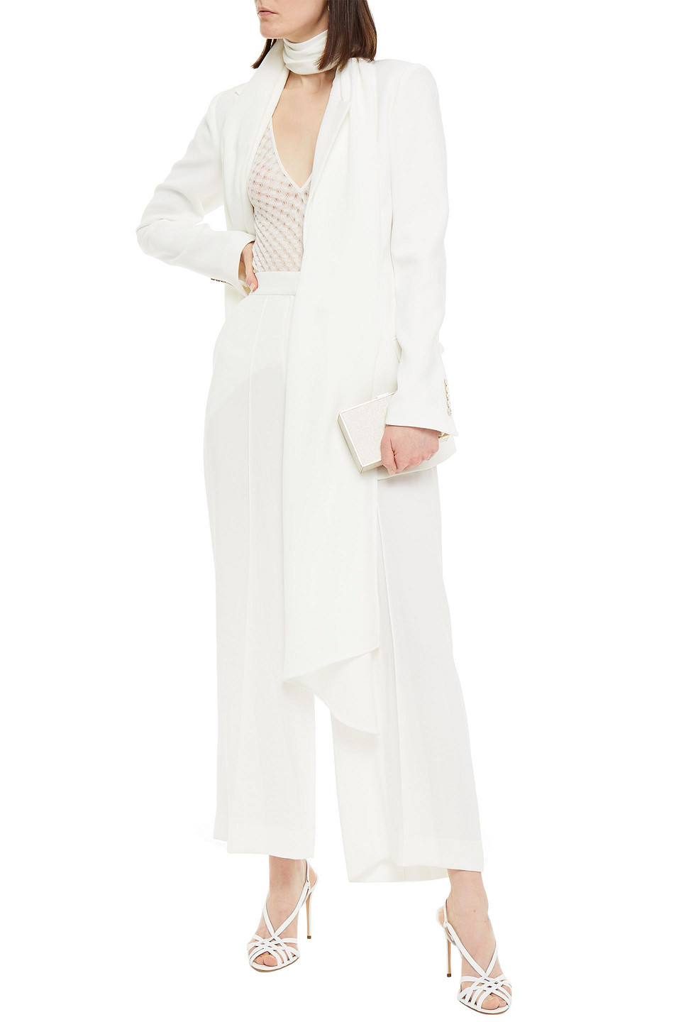 ELIE SAAB CREPE WIDE-LEG trousers,3074457345625961995