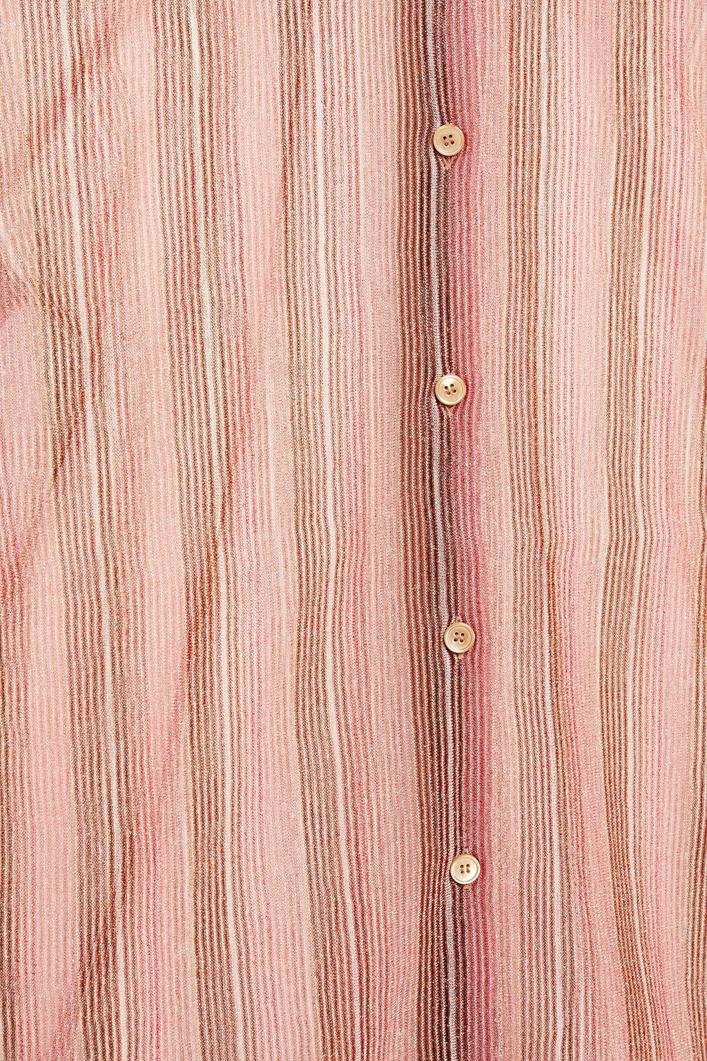 MISSONI Metallic crochet-knit shirt