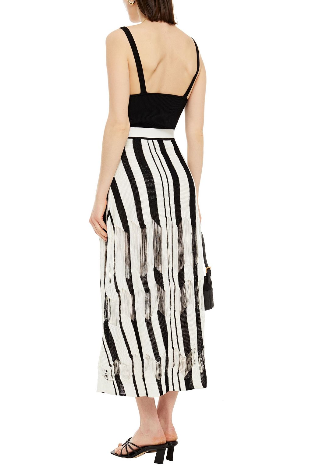 MISSONI Striped knitted midi skirt