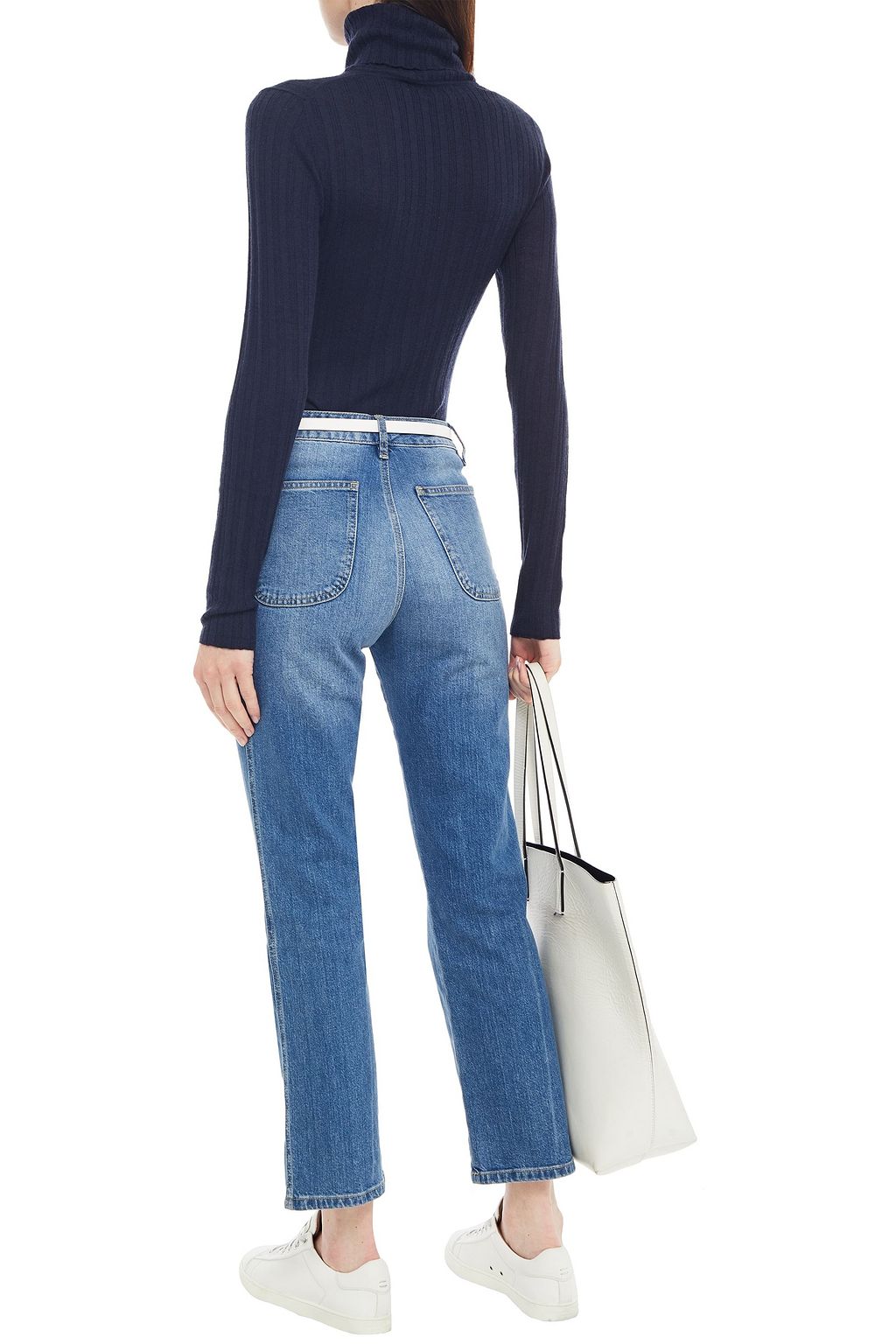 AUTUMN CASHMERE Ribbed cashmere turtleneck sweater