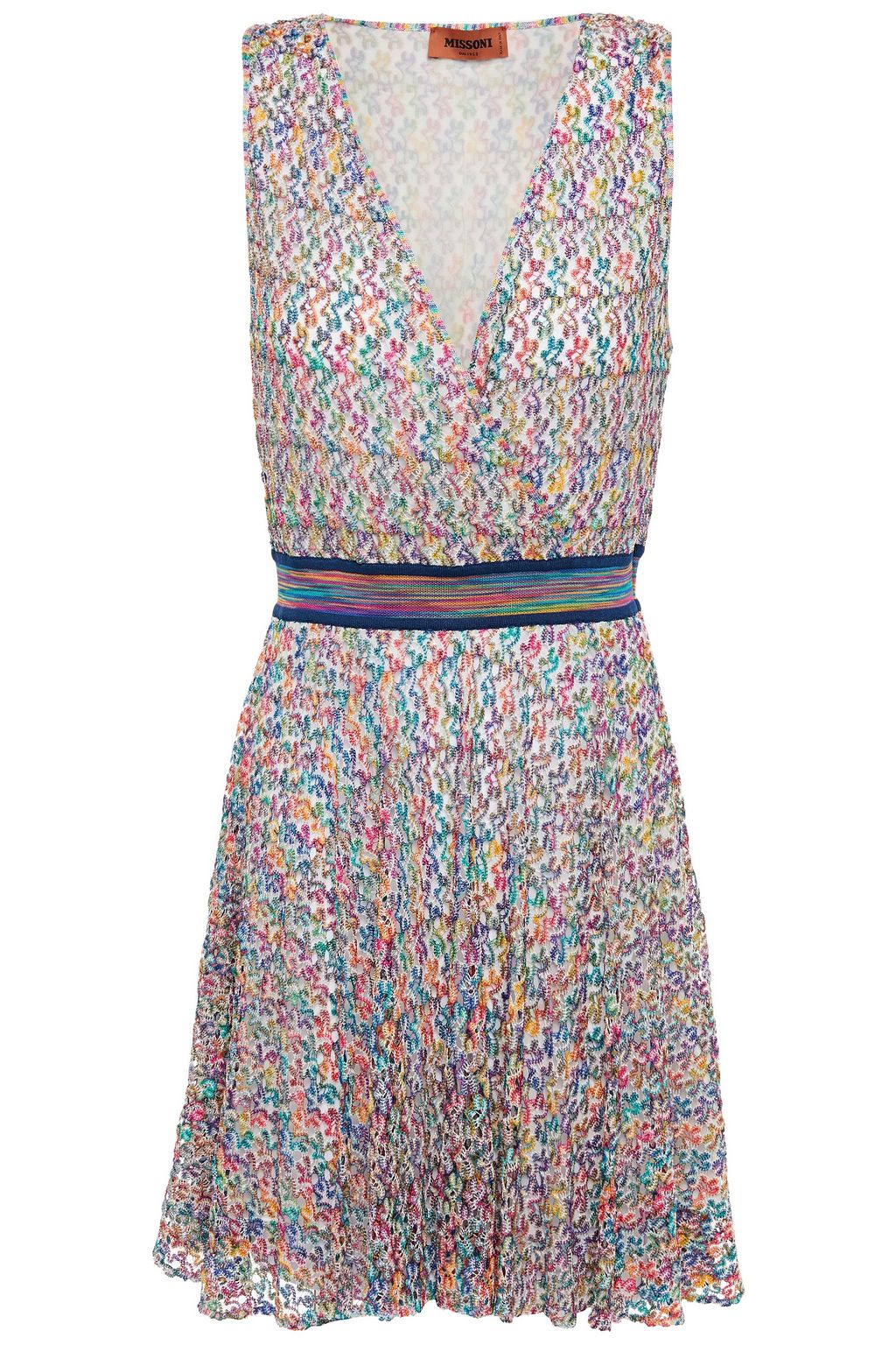 multicolor wrap dress