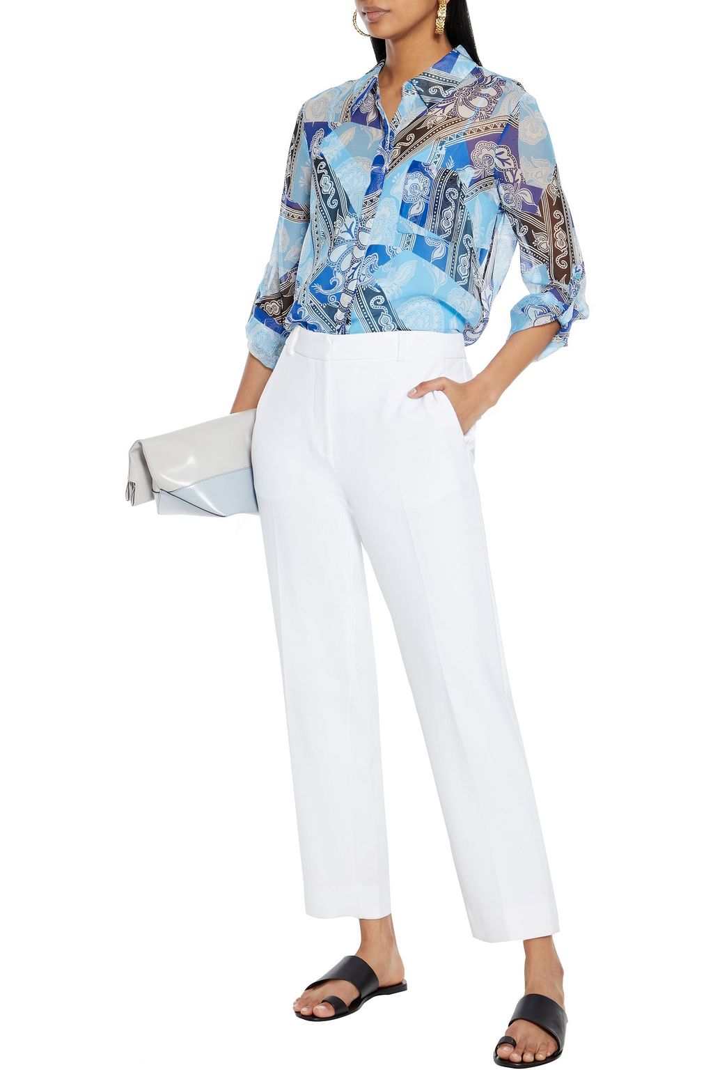 DIANE VON FURSTENBERG Lorelei Two printed silk-chiffon shirt