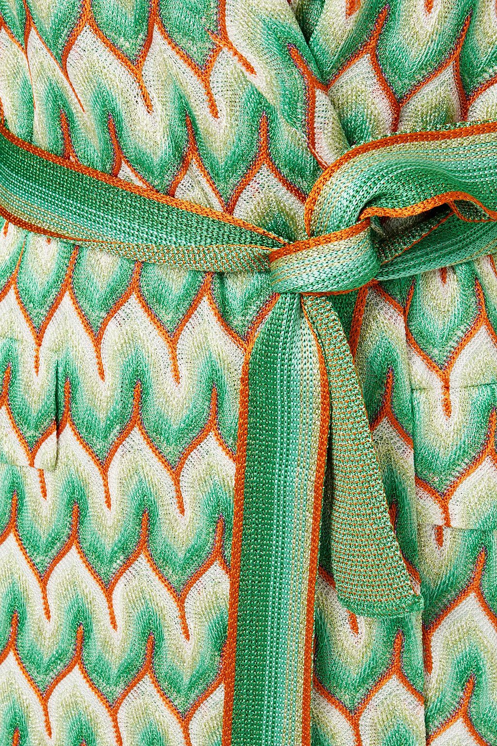 MISSONI Metallic crochet-knit coat