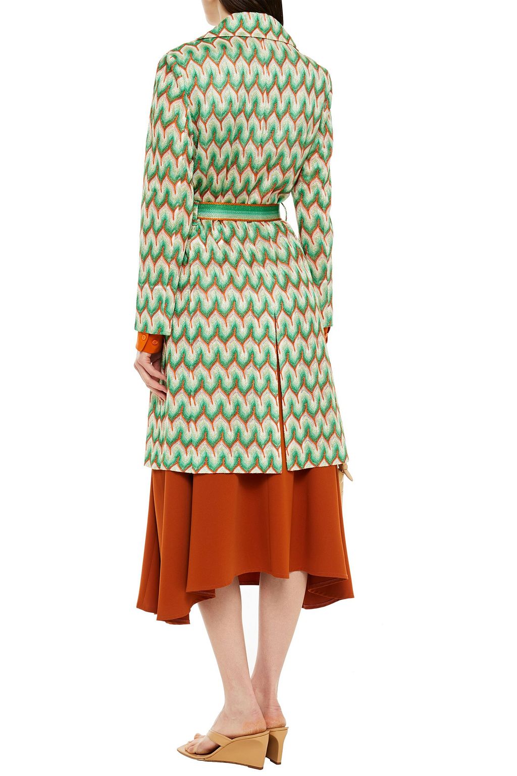MISSONI Metallic crochet-knit coat