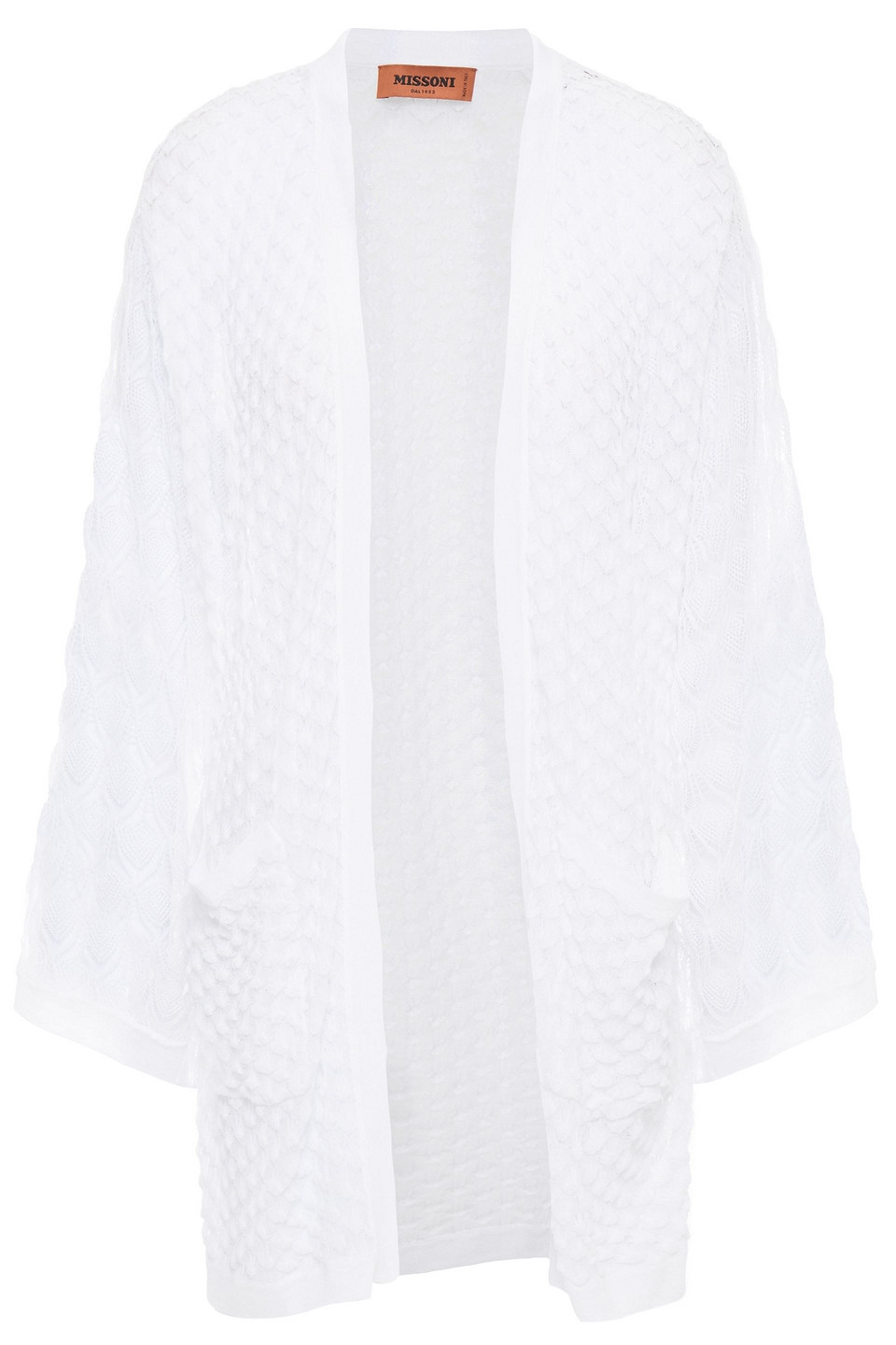 Missoni Woman Crochet-knit Cotton Cardigan White Size 40