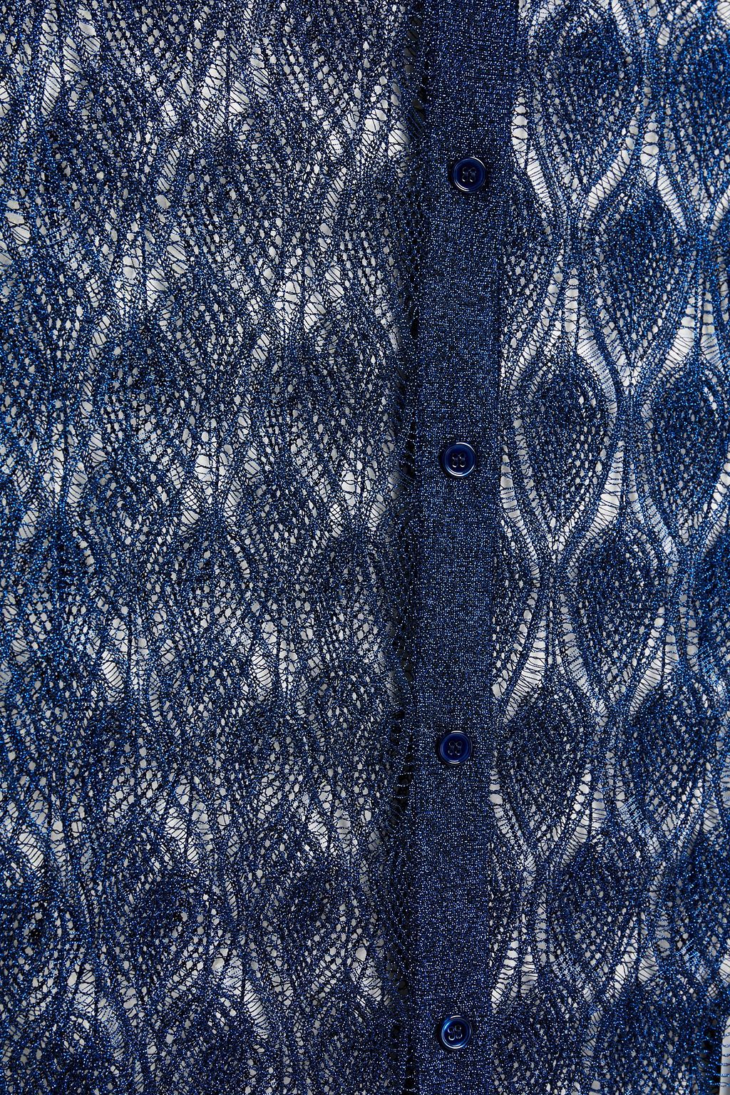 MISSONI Metallic crochet-knit shirt