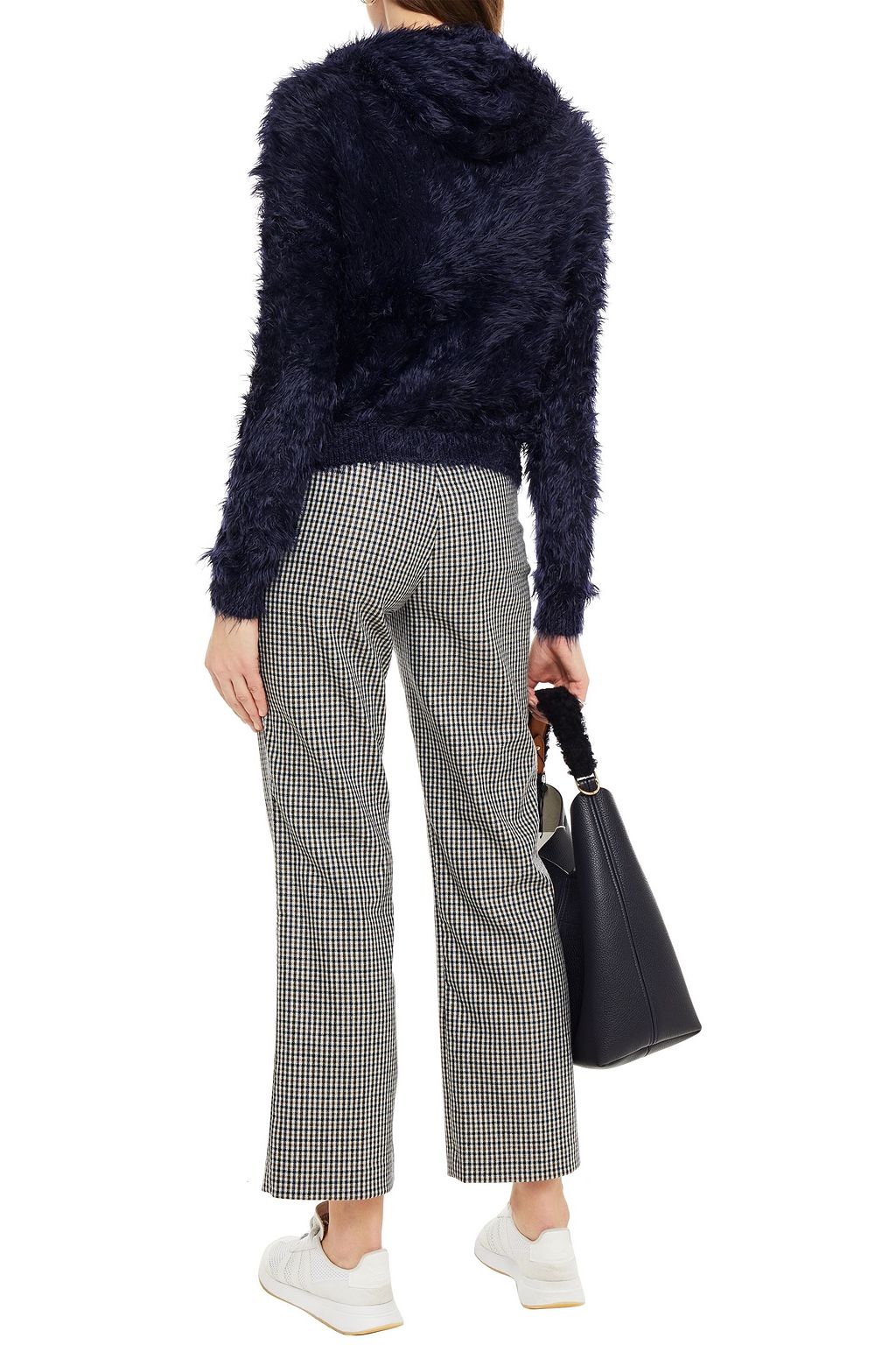 AUTUMN CASHMERE Brushed knitted hoodie