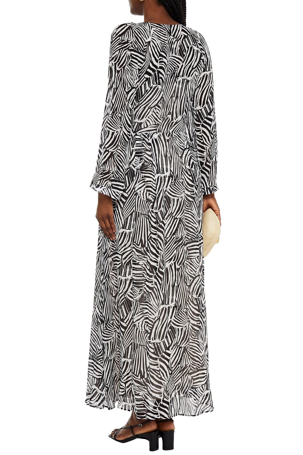 MISSONI Maxikleid aus Crêpe de Chine mit Zebraprint