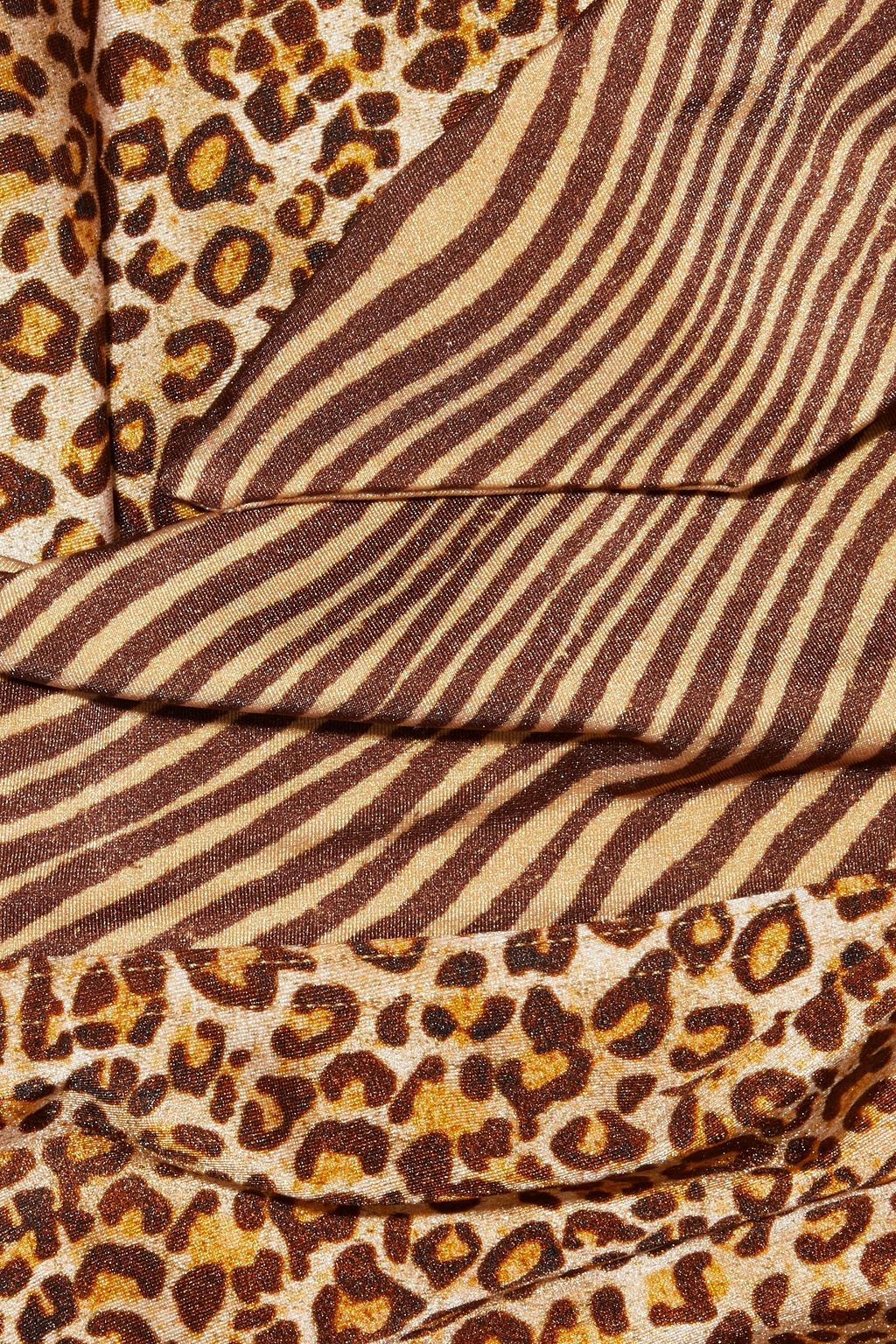 ZIMMERMANN Neckholder-Badeanzug mit Leopardenprint und Knotendetail