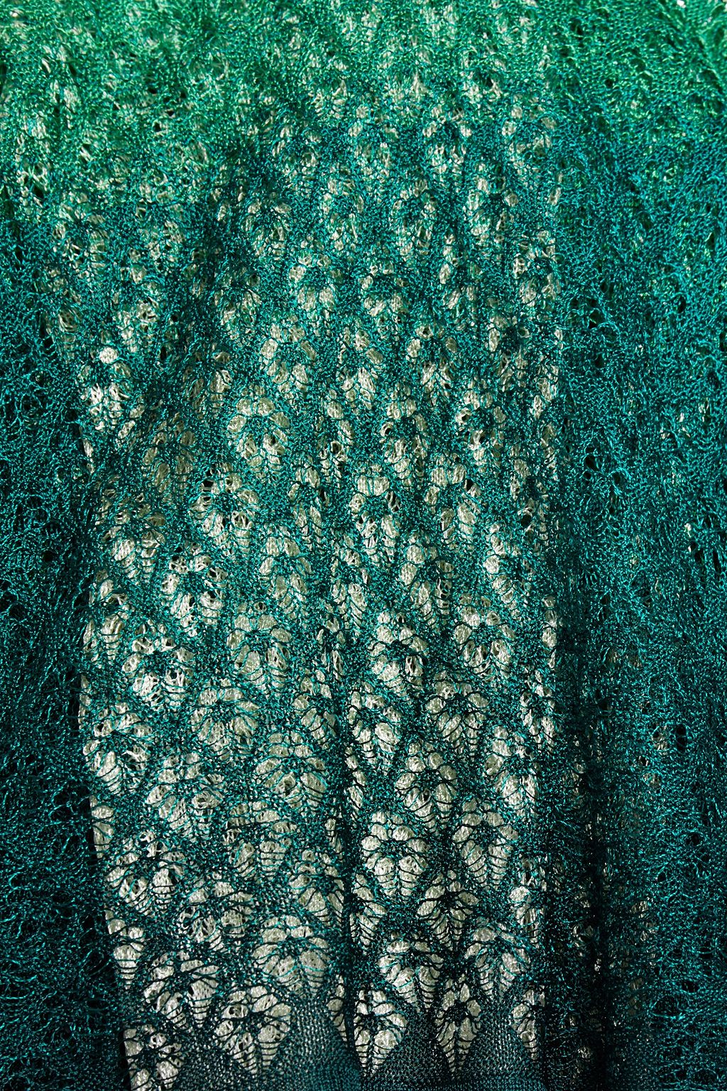 MISSONI Oversized dégradé crochet-knit cardigan