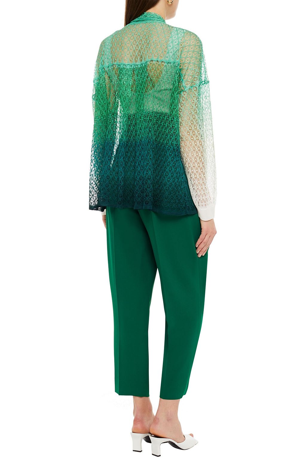 MISSONI Oversized dégradé crochet-knit cardigan