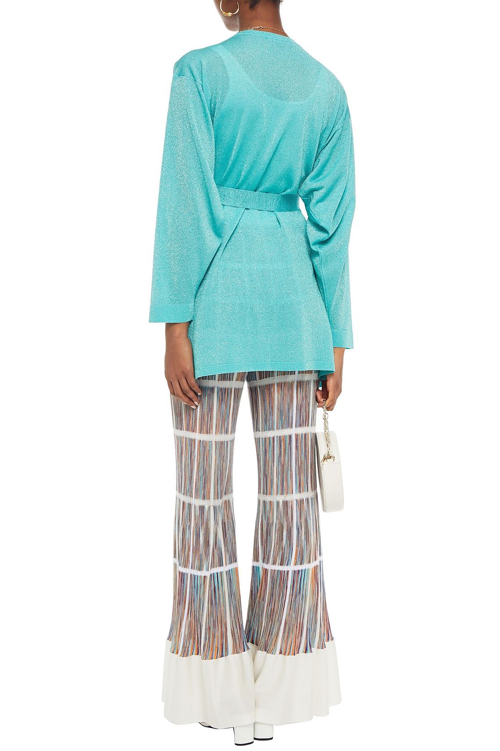 MISSONI Metallic crochet-knit cardigan