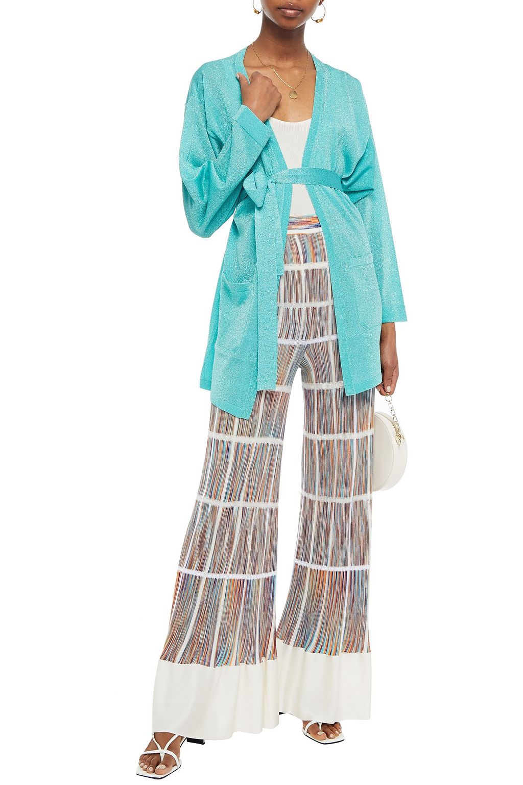 MISSONI Metallic crochet-knit cardigan