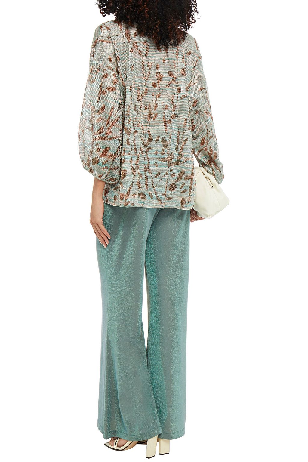 MISSONI Metallic crochet-knit shirt