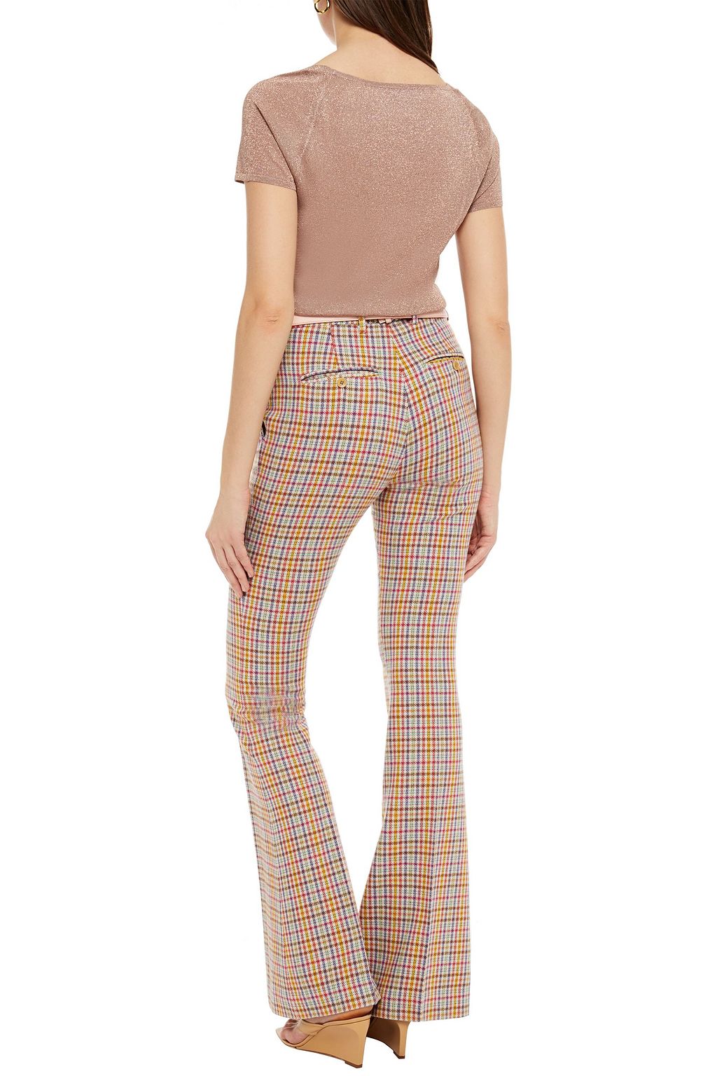MISSONI Metallic crochet-knit top