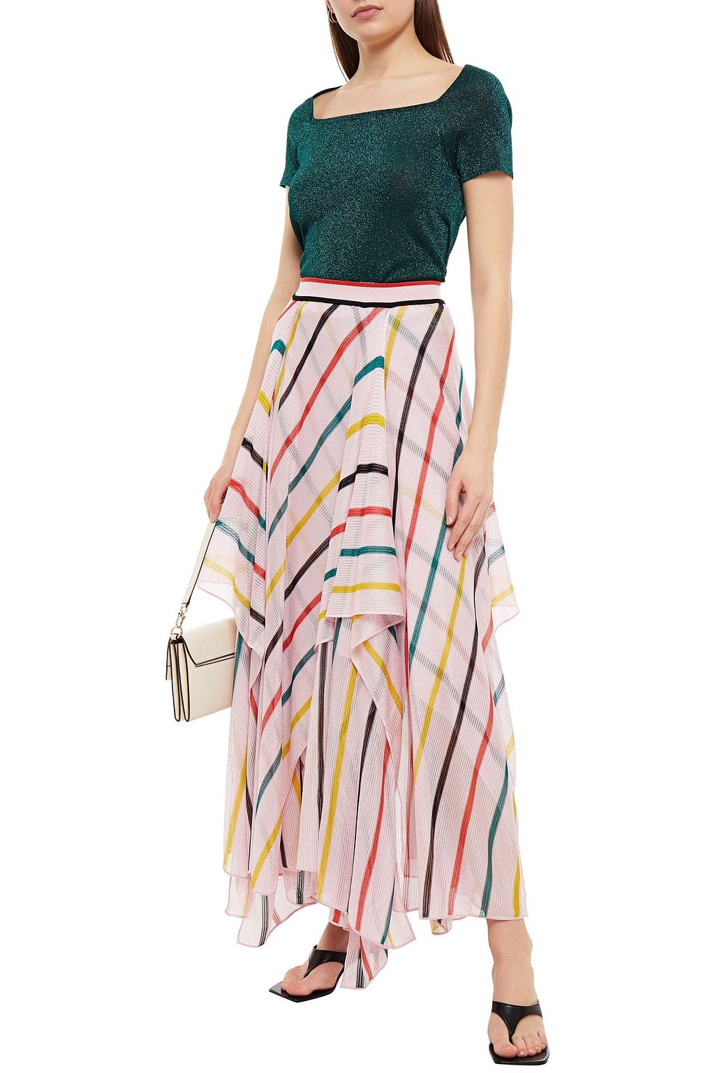 MISSONI Metallic crochet-knit top
