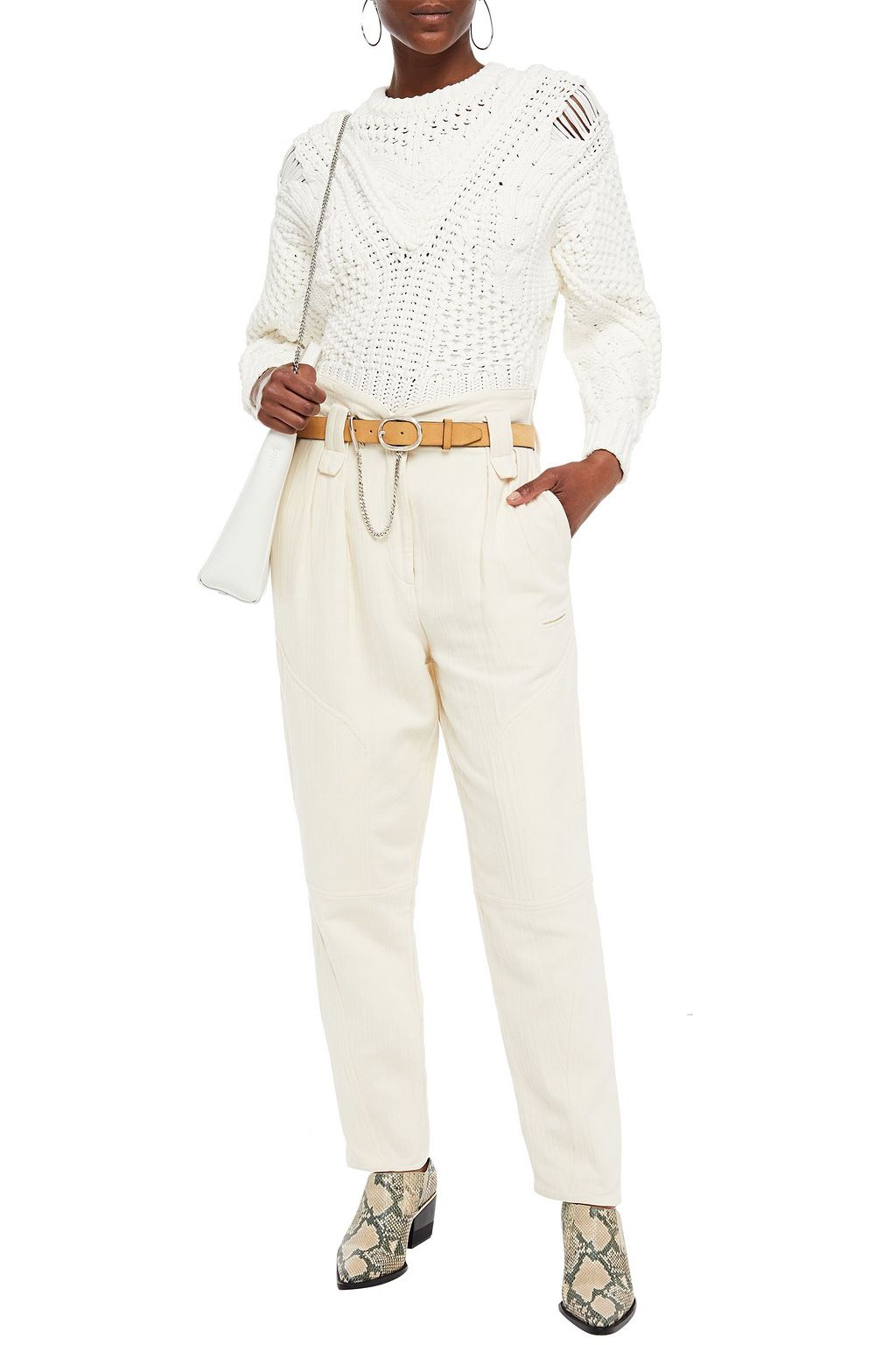 IRO Parly pleated cotton-twill tapered pants