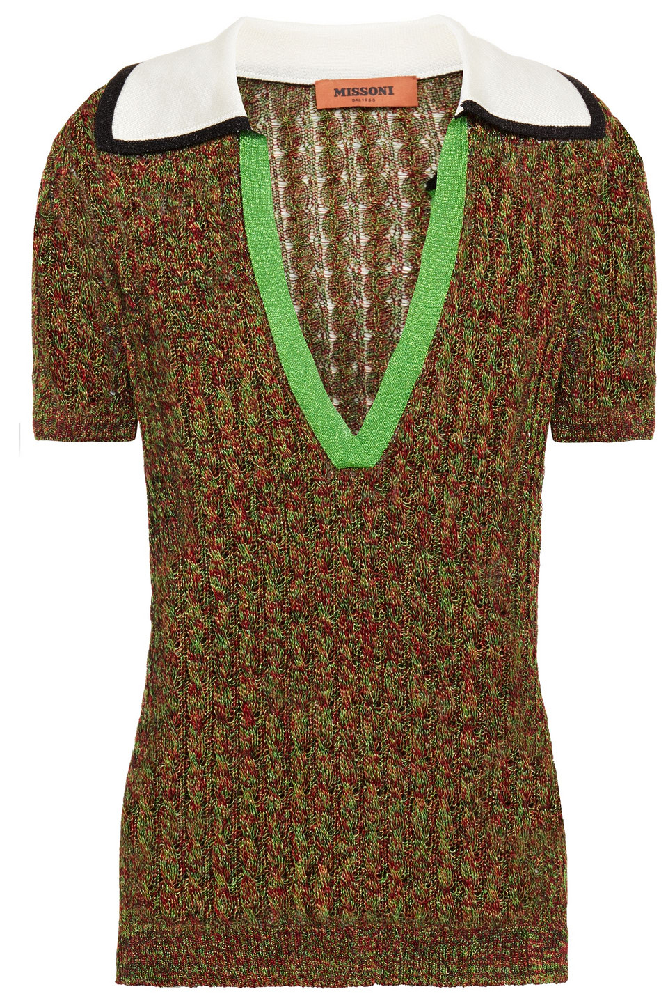 Missoni Woman Crochet-knit Top Bright Green Size 46