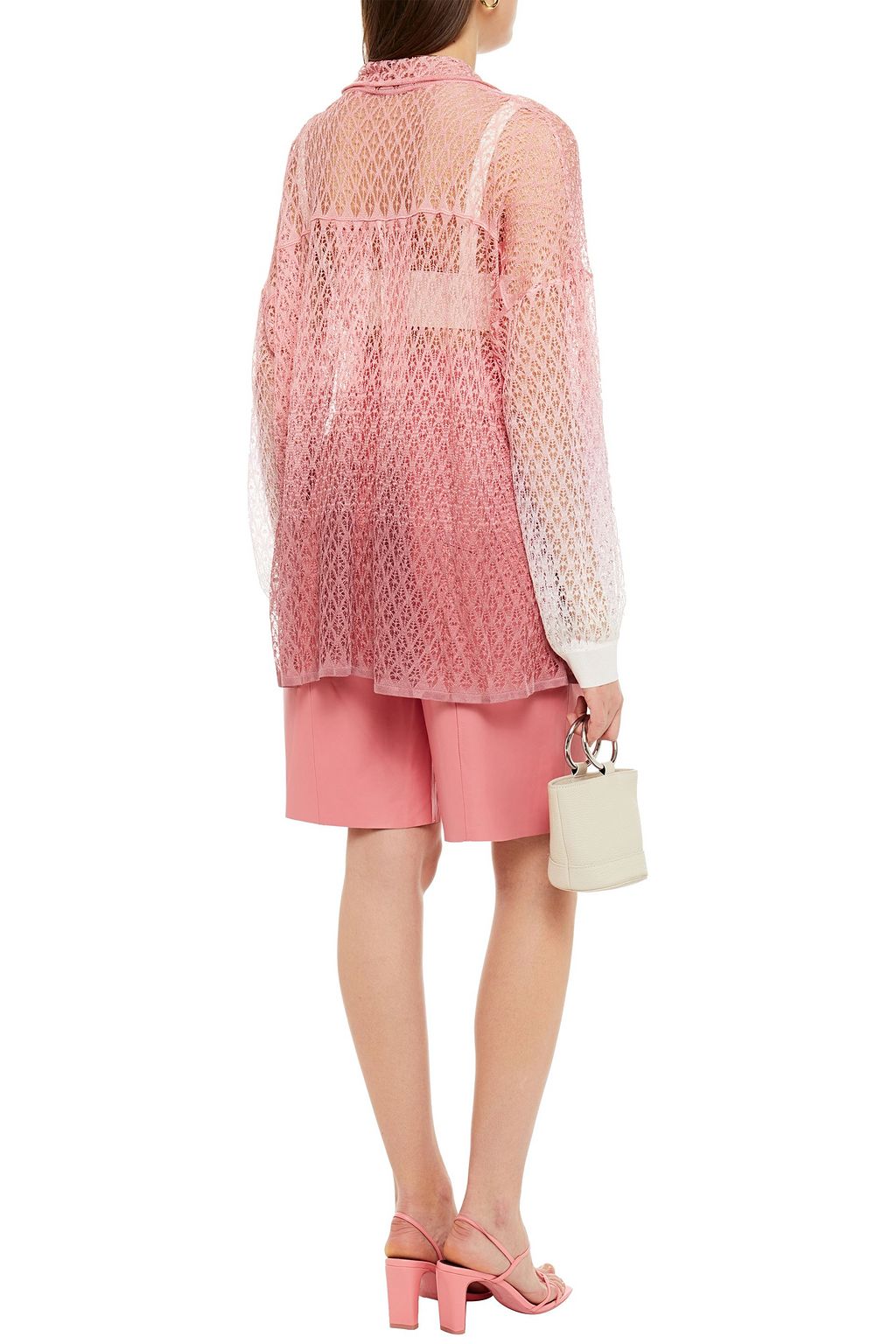 MISSONI Oversized dégradé crochet-knit cardigan