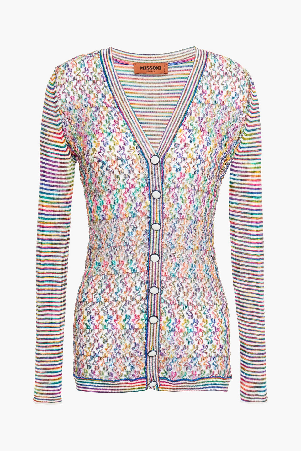 Missoni Woman Marled Crochet-knit Cardigan Multicolor Size 40