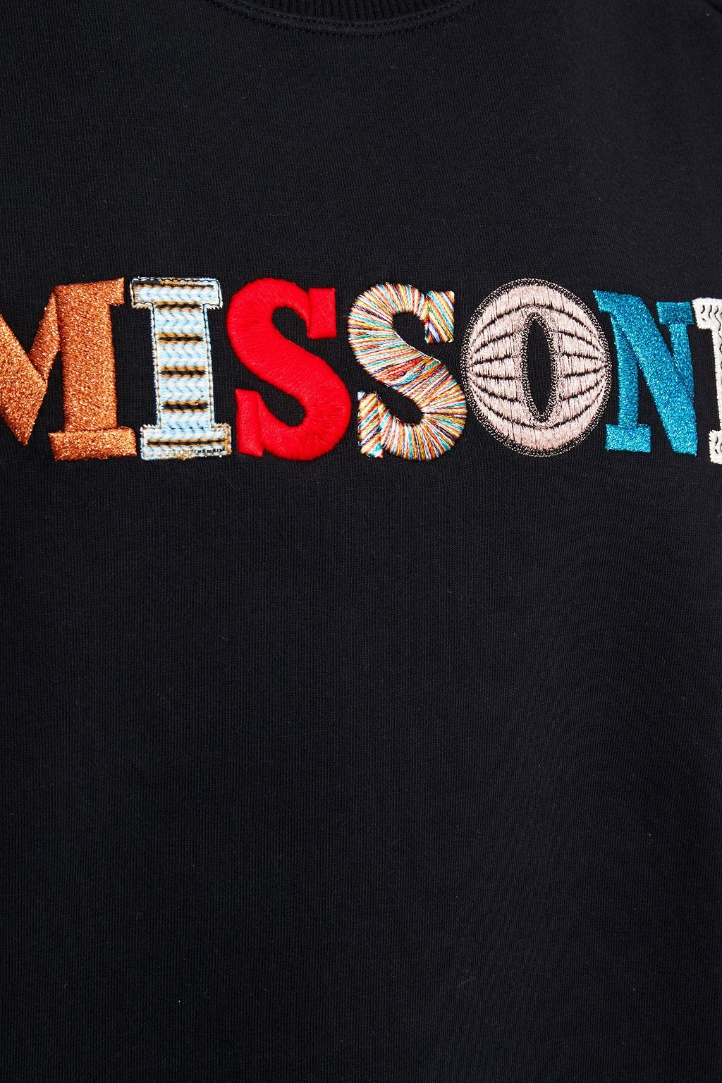 MISSONI Embroidered French cotton-terry sweatshirt