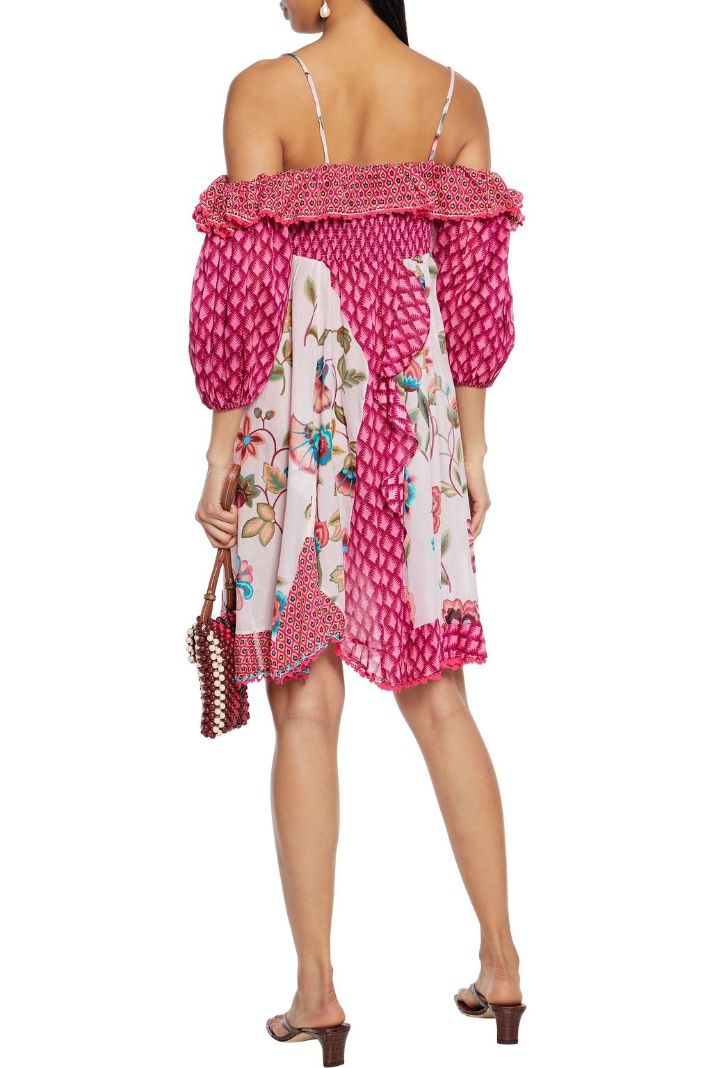 ANJUNA Lucy ruffled printed cotton-voile dress