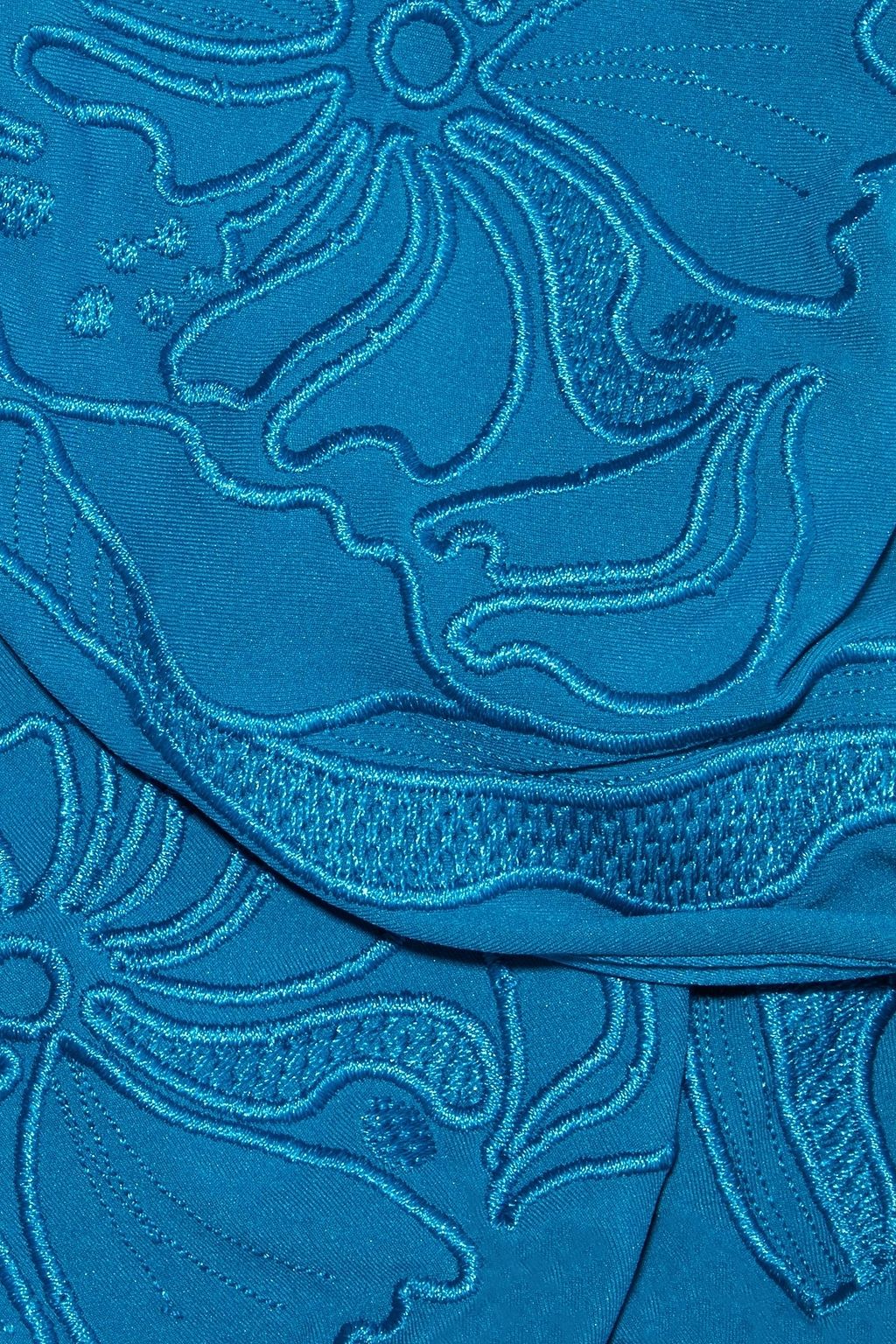 LA PERLA Embroidered triangle bikini top