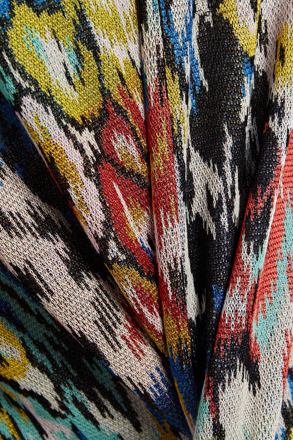MISSONI Cutout jacquard-knit cotton-blend mini dress