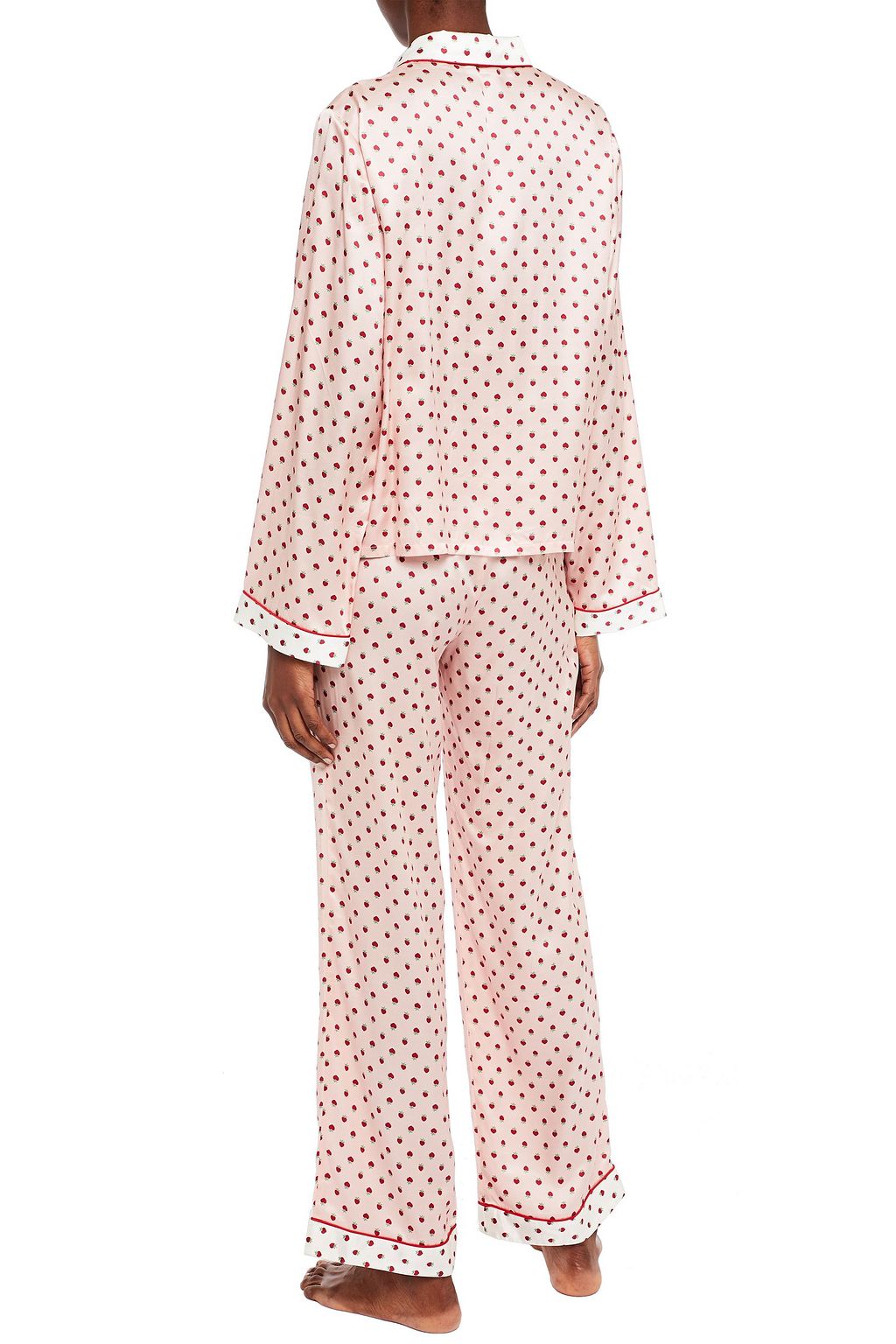 MORGAN LANE Ruthie printed satin pajama top