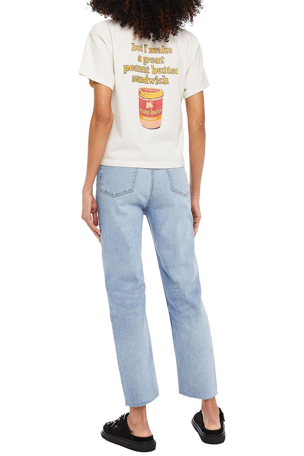 RE/DONE The Caro distressed high-rise straight-leg jeans