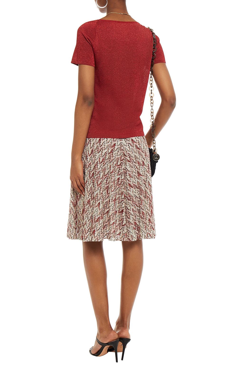 MISSONI Metallic crochet-knit top