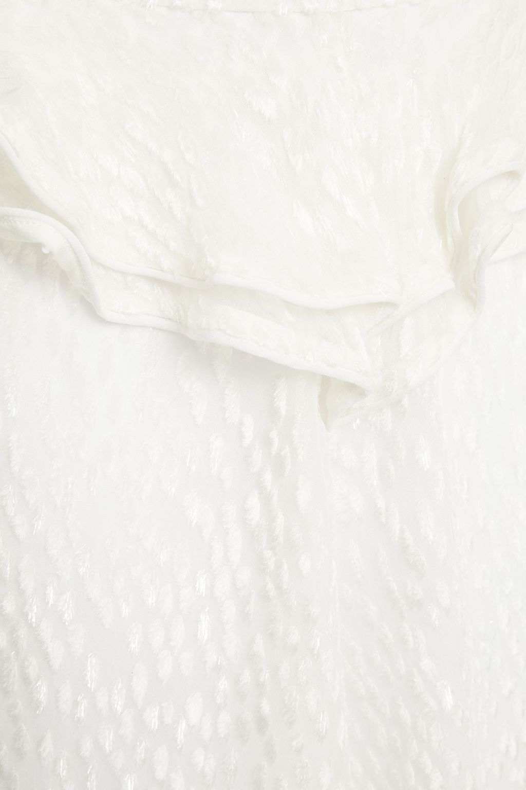 IRO Ruffled devoré-chiffon mini skirt