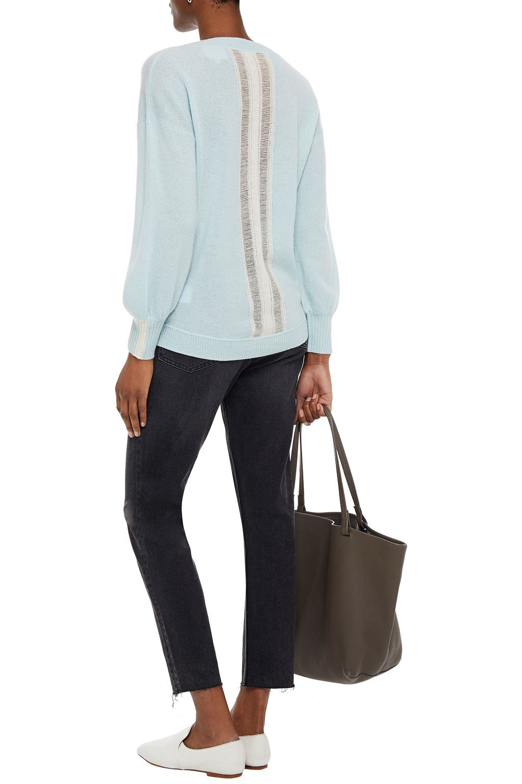 CHARLI Calanthe two-tone cashmere sweater
