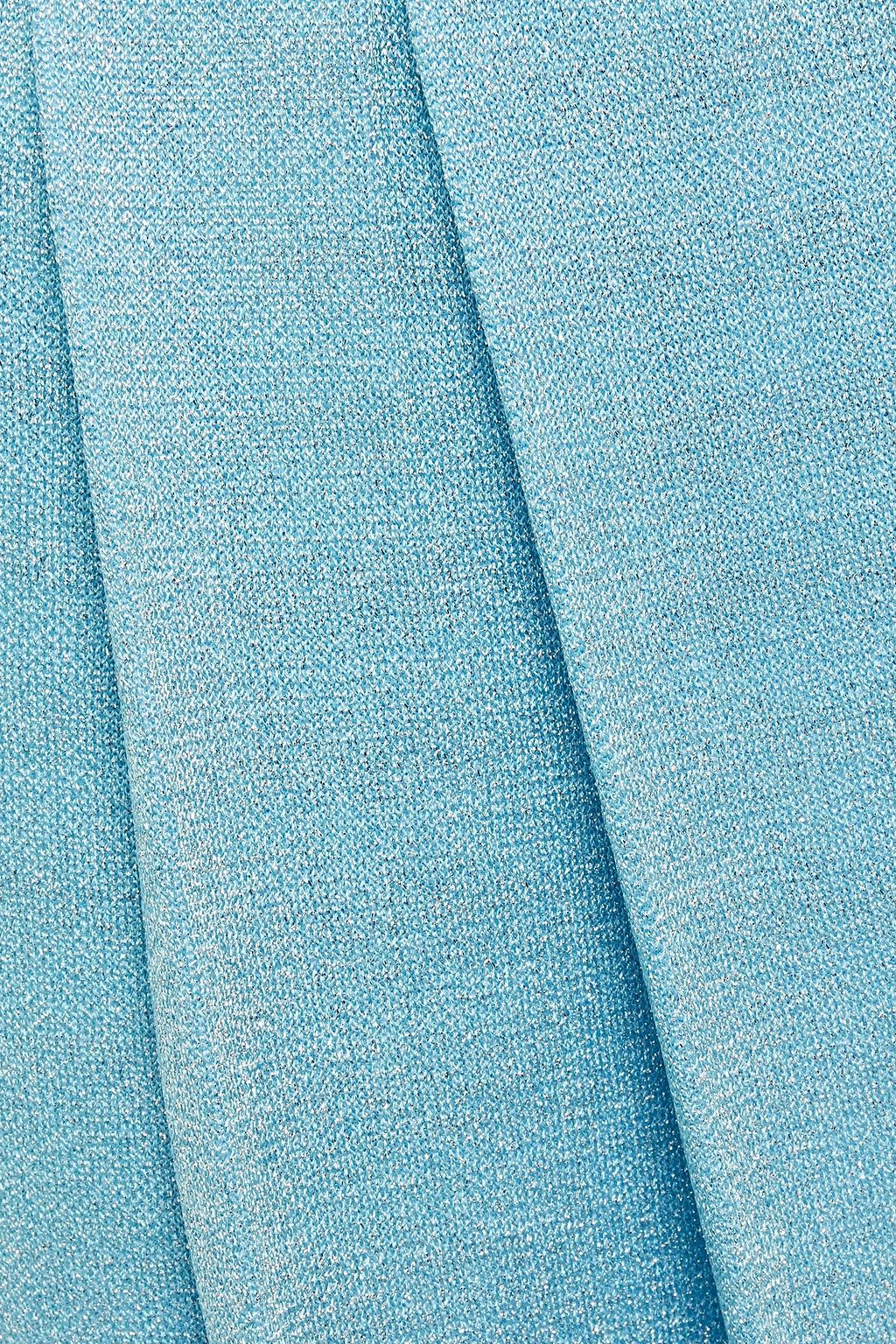 MISSONI Pleated metallic knitted mini skirt