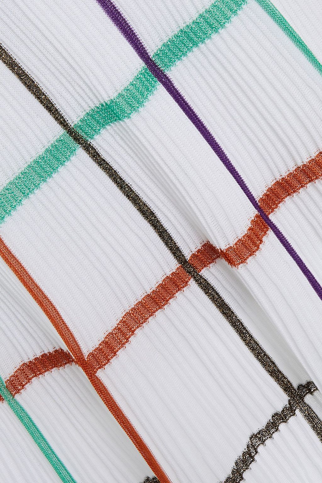 MISSONI Metallic checked cotton-blend dress