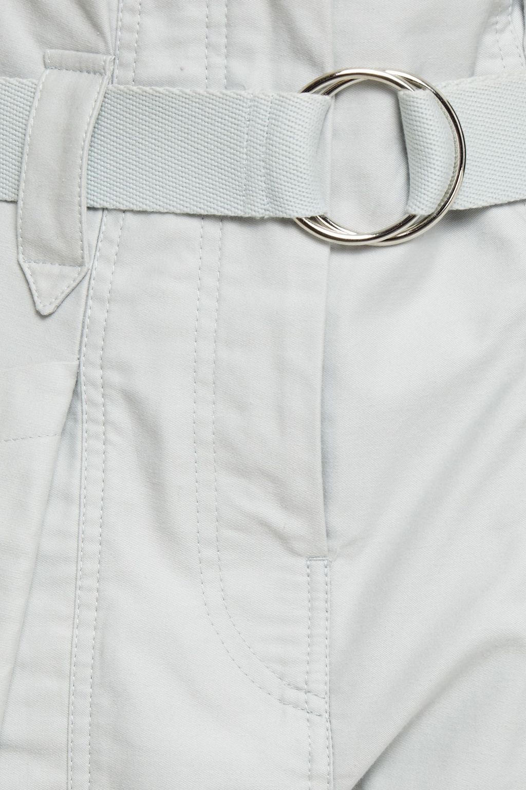 IRO Cursola cropped belted cotton-gabardine tapered pants