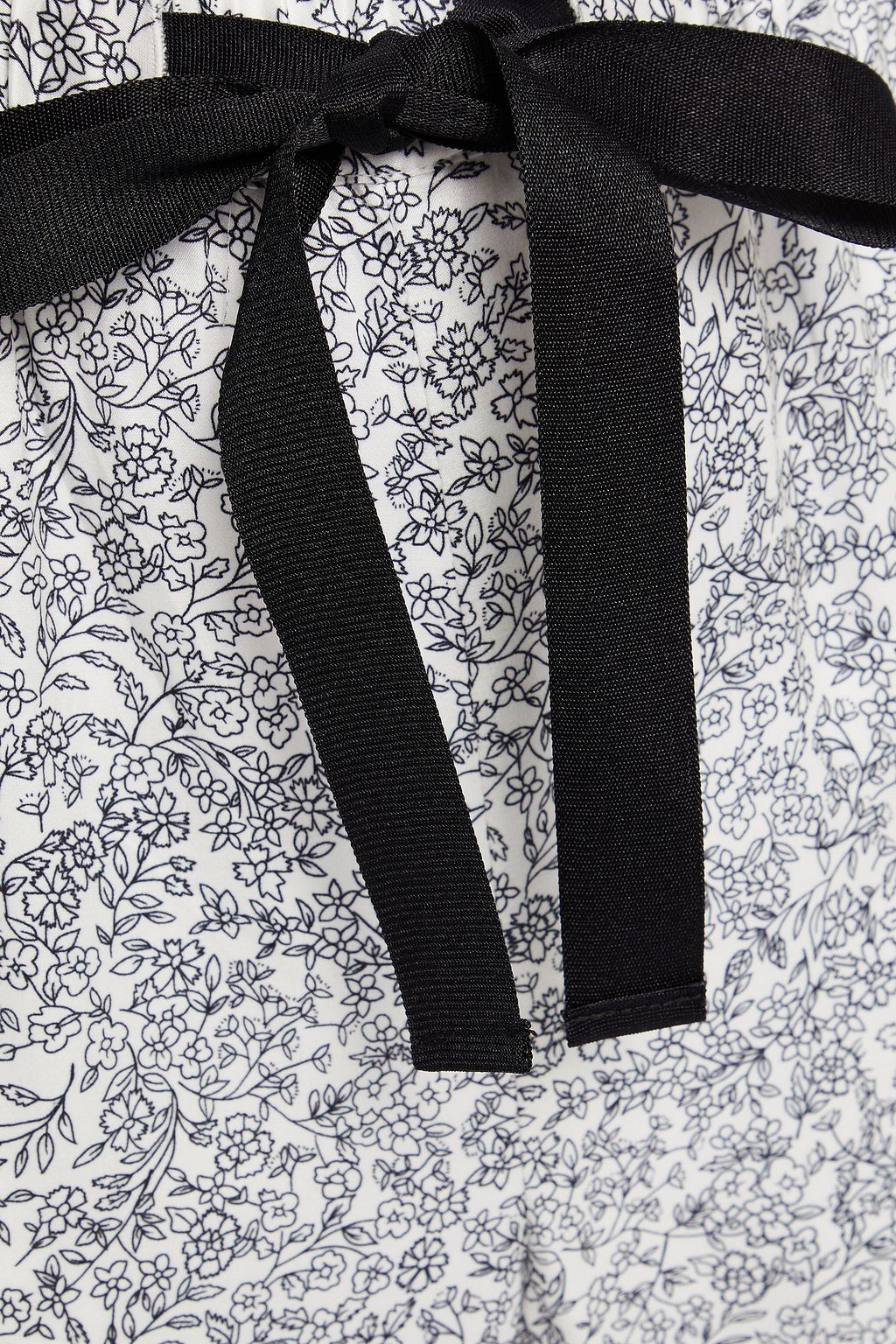 MORGAN LANE Chantal floral-print satin pajama pants