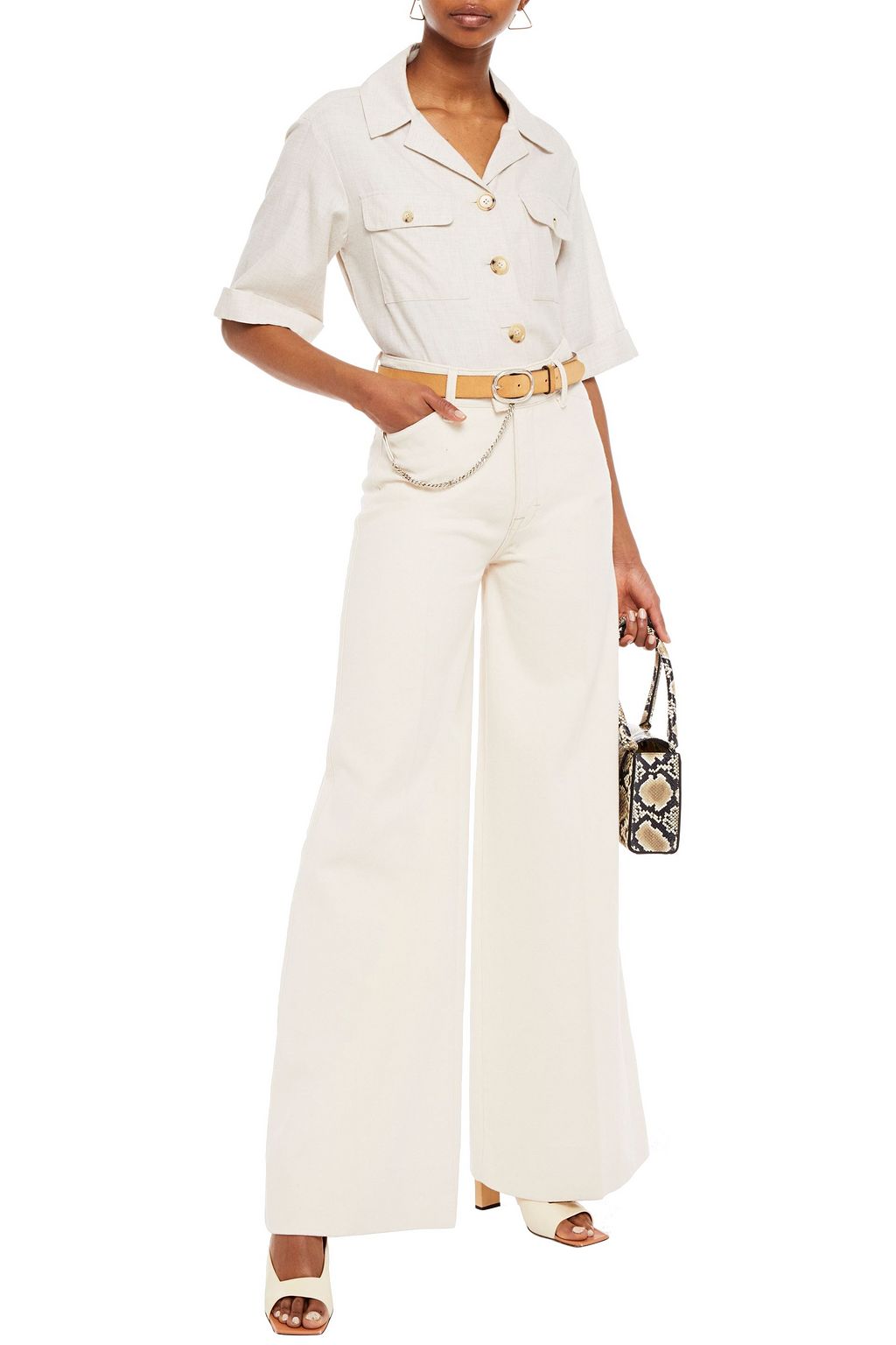 REMAIN BIRGER CHRISTENSEN Bernadette cotton-twill wide-leg pants