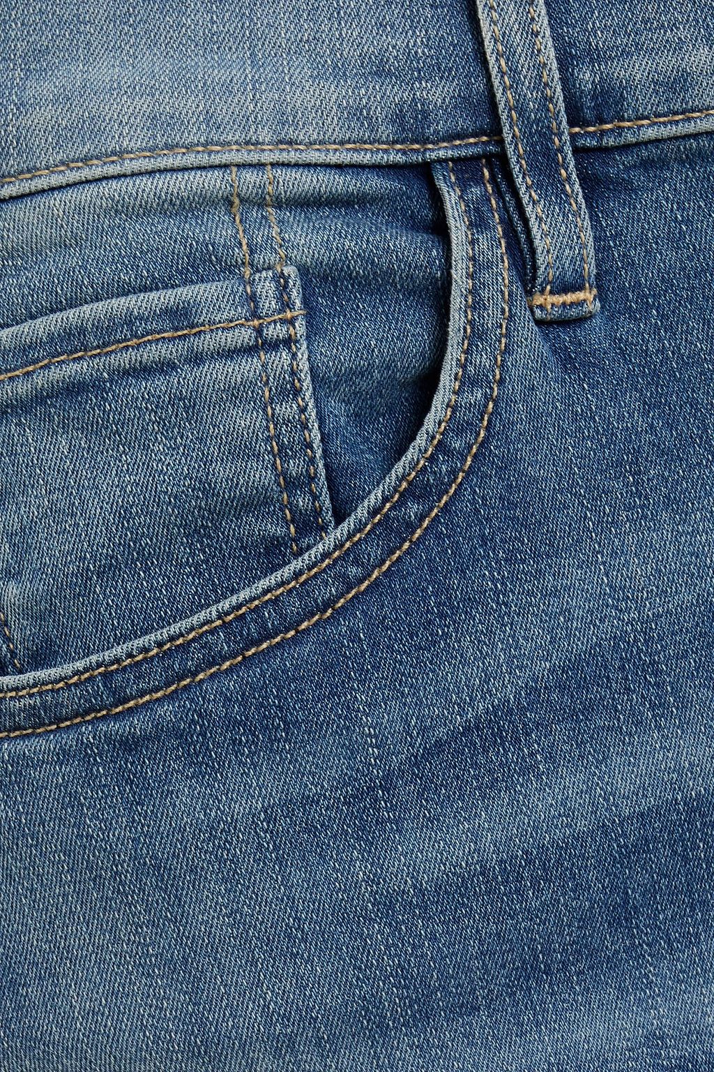 3X1 NYC Cropped frayed mid-rise skinny jeans