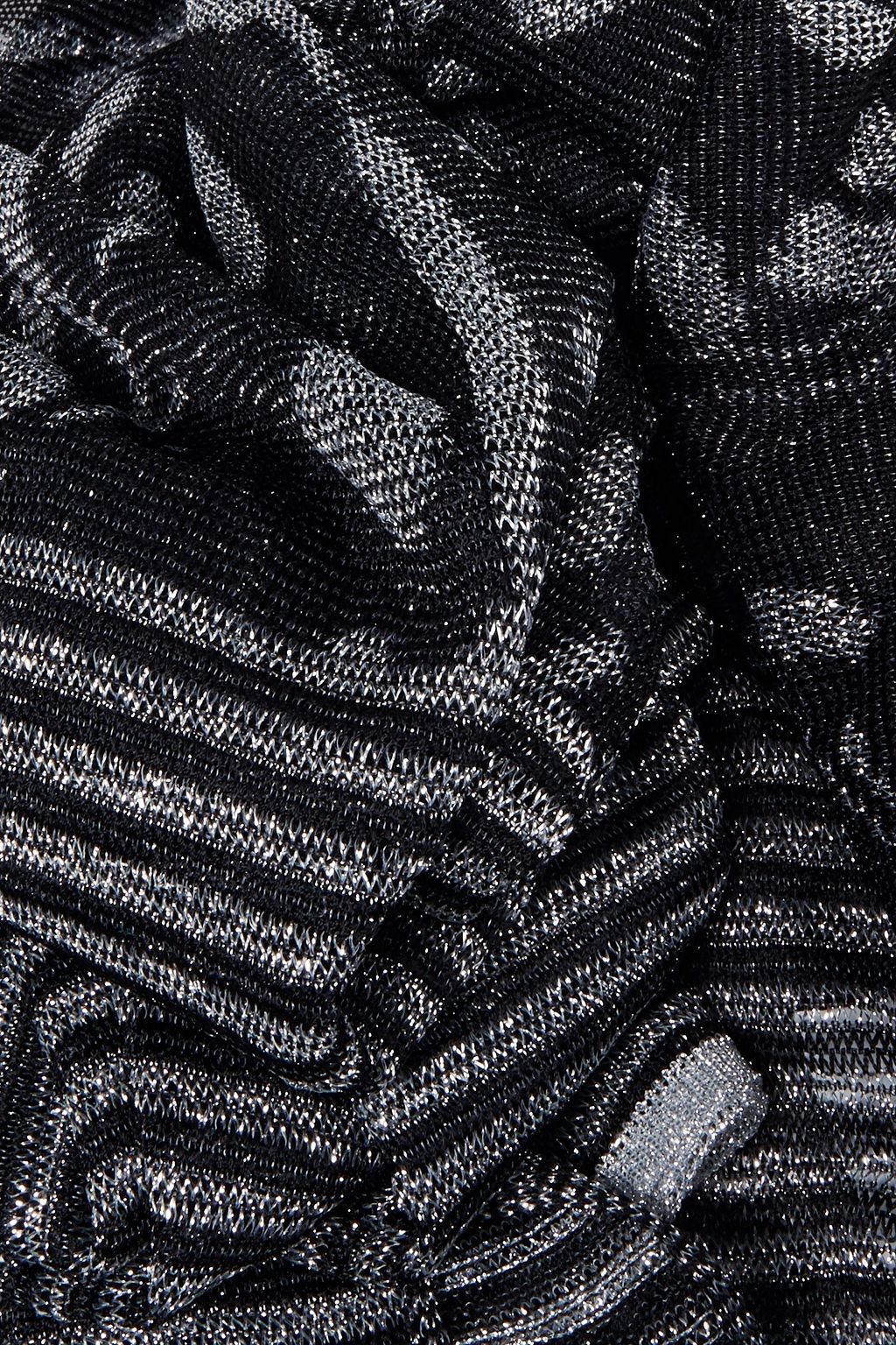 MISSONI Metallic intarsia-knit scarf