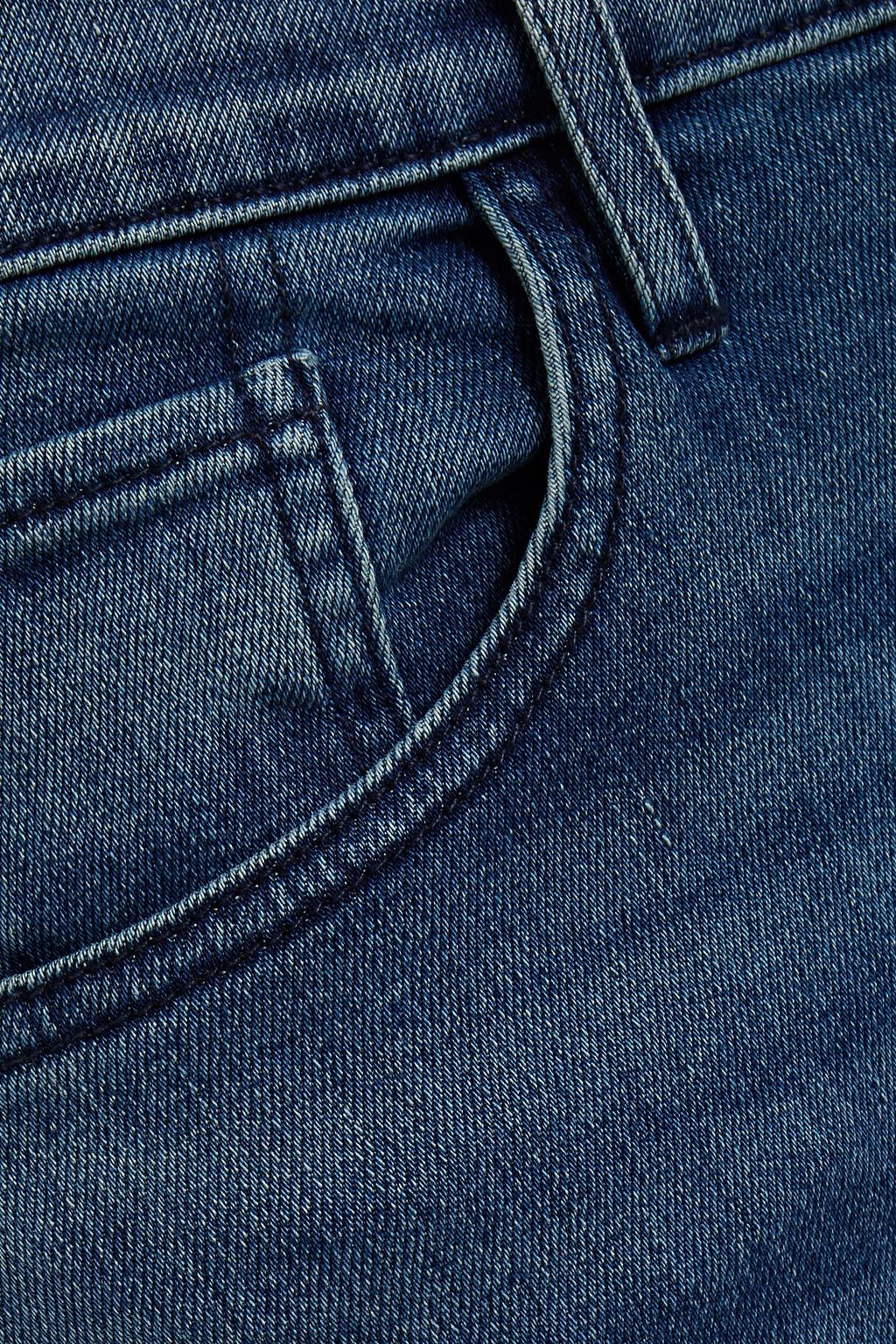 3X1 NYC Cropped frayed faded high-rise slim-leg jeans