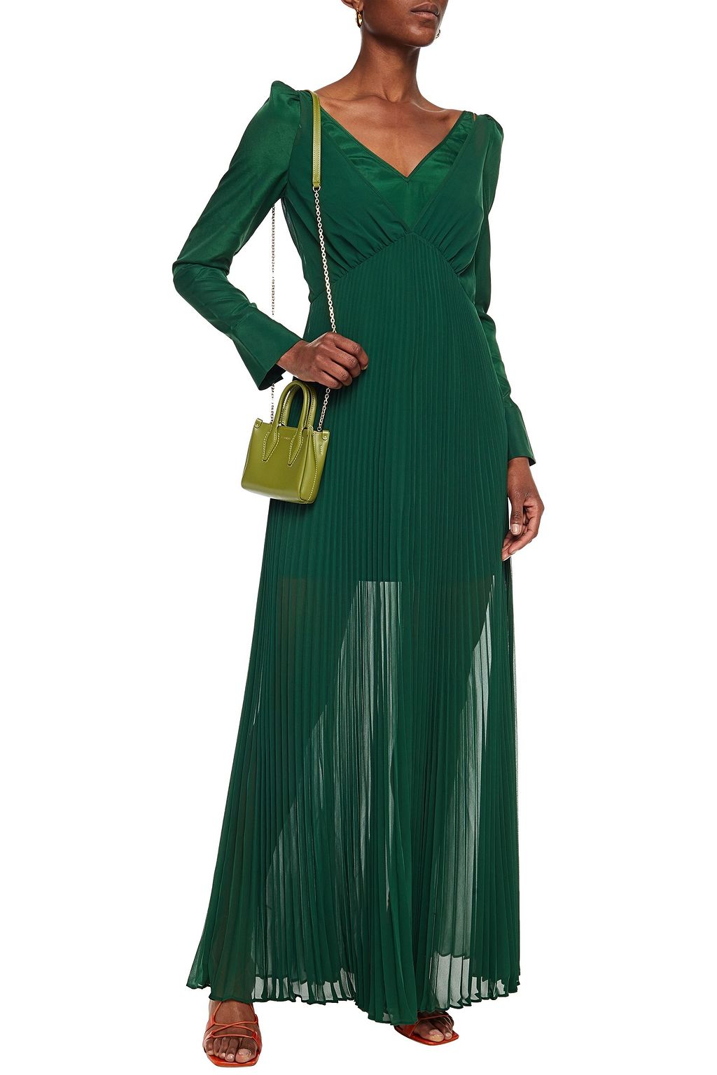 SELF-PORTRAIT Plissé chiffon gown