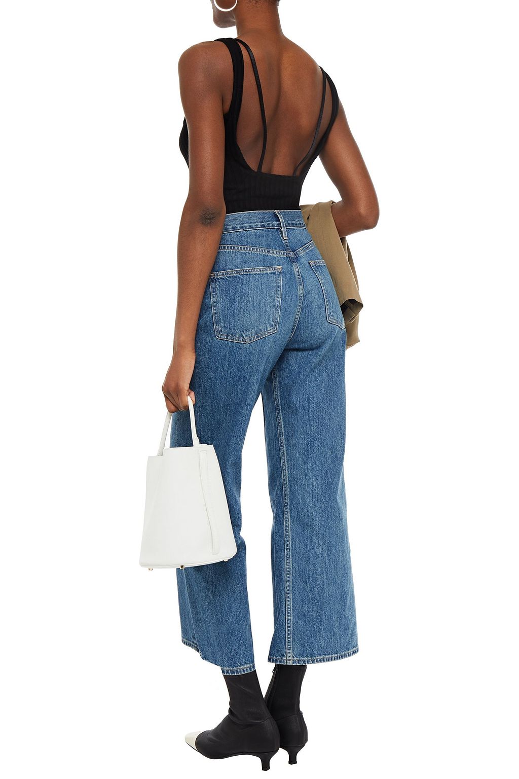 3X1 NYC Cropped high-rise wide-leg jeans