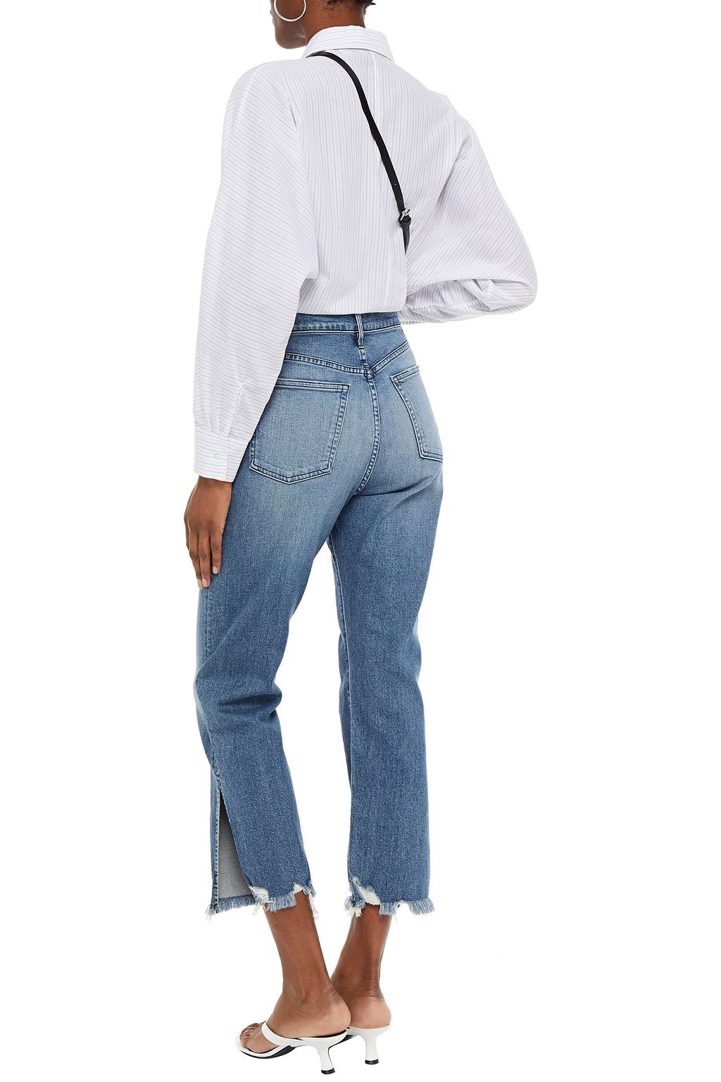3X1 NYC Cropped distressed boyfriend jeans
