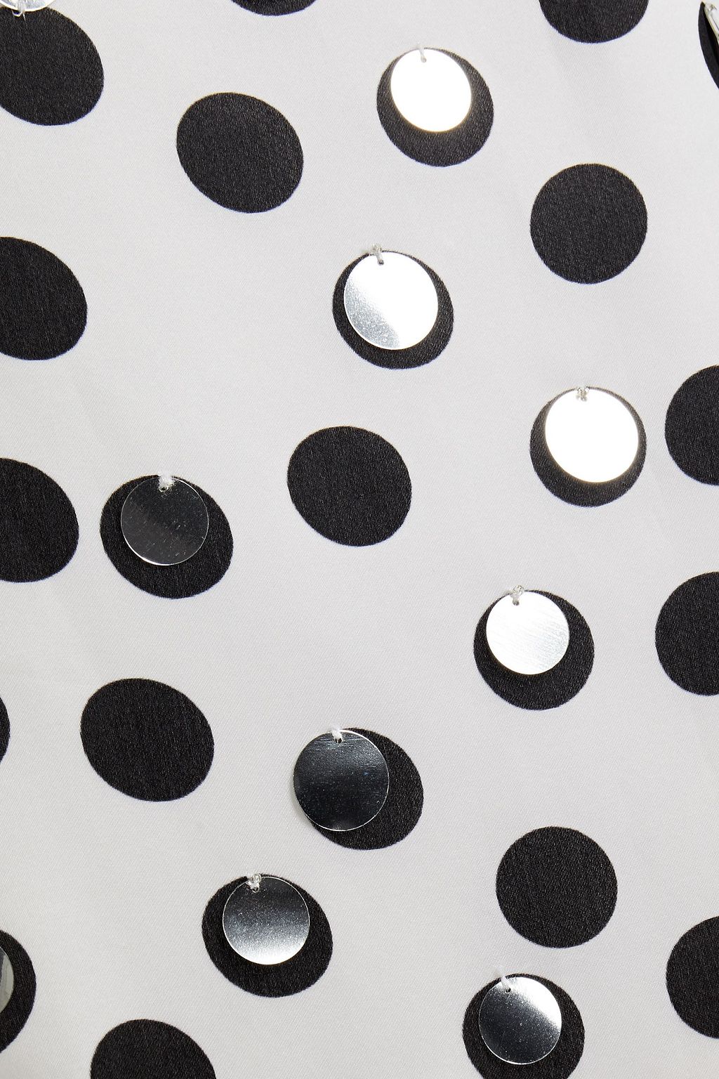 CAROLINA HERRERA Kleid aus Seidenorganza mit Polka-Dots und Pailletten