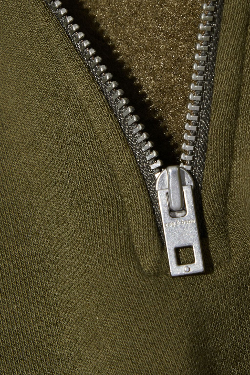 RAG & BONE Cropped appliquéd cotton-blend fleece sweatshirt