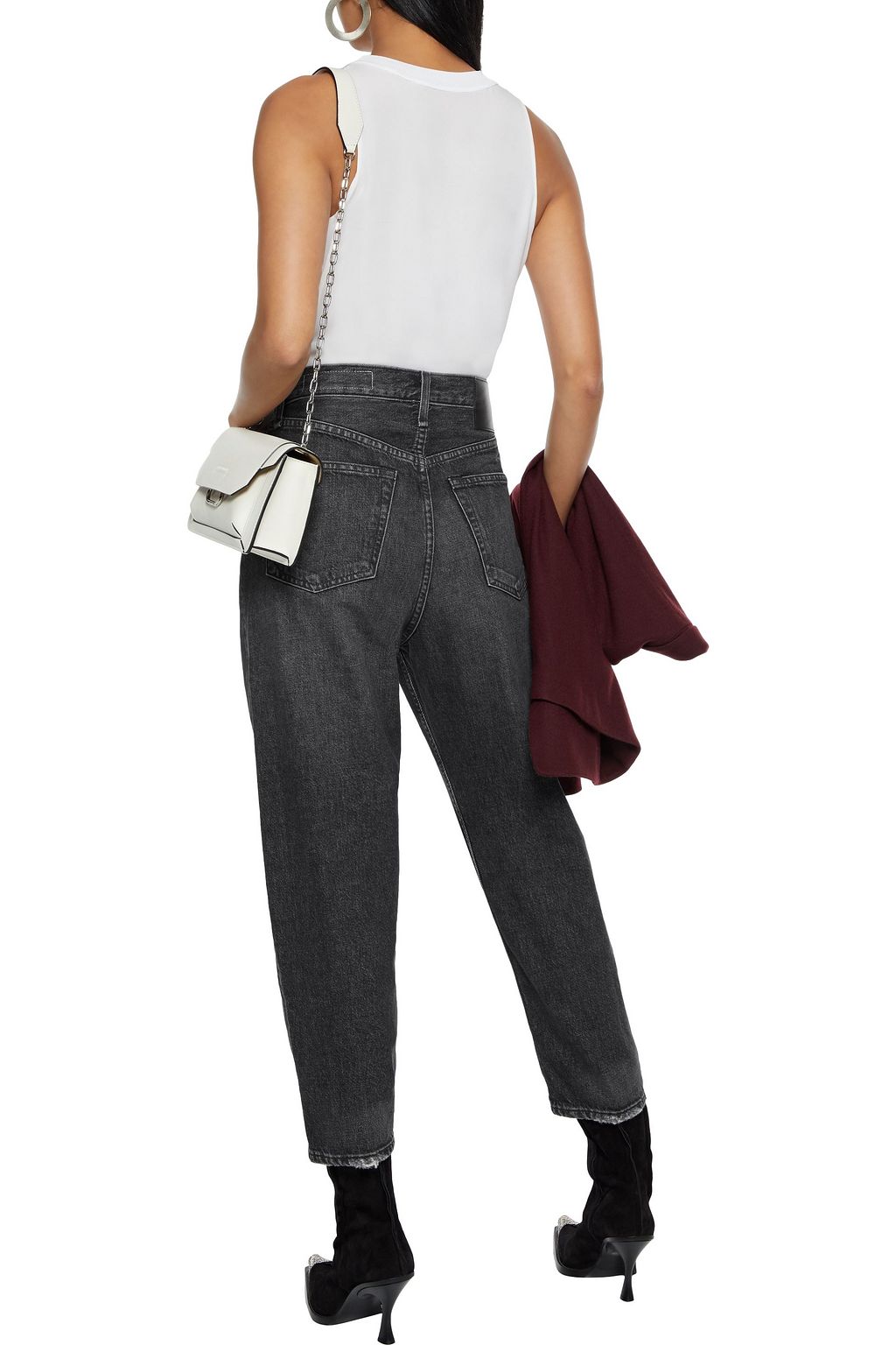 RAG & BONE 90s cropped distressed high-rise tapered jeans